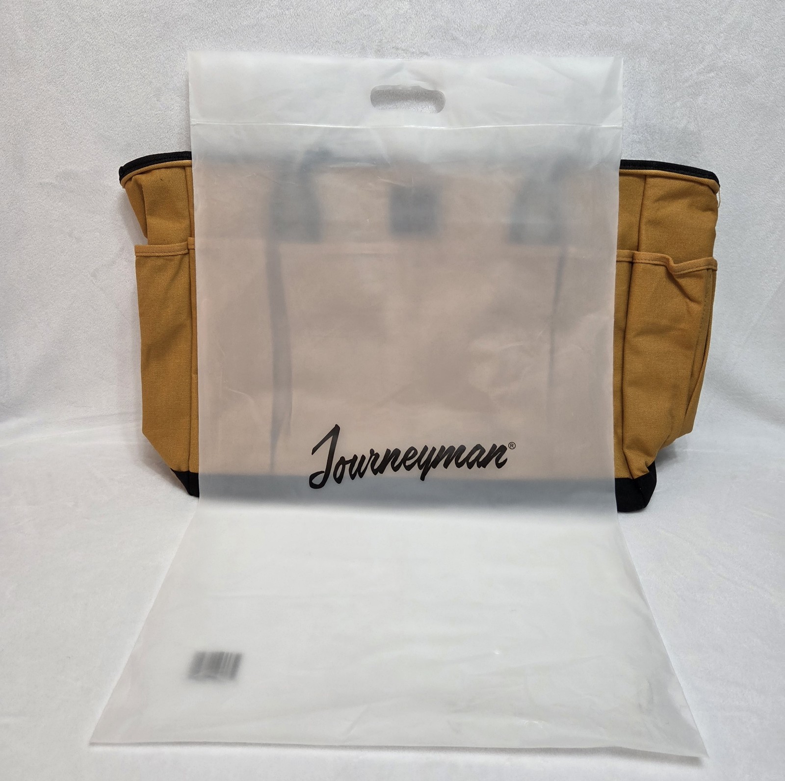 Journeyman Canvas Multipocket Tool Tote Bag in Gold and Black New