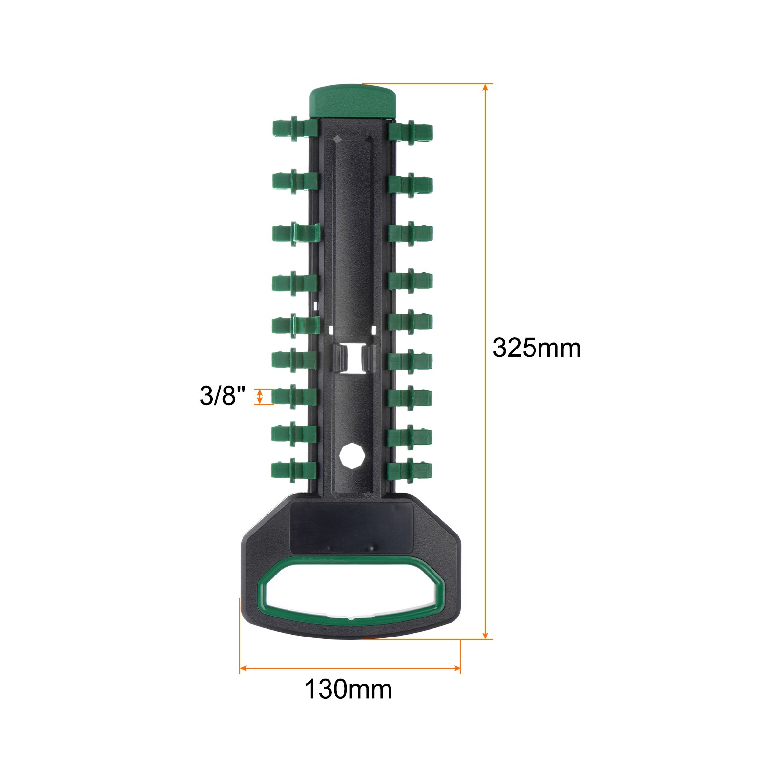 Socket Organizer 3/8″ Drive x 20 Clips Portable Socket Clip Rail Holder, Green