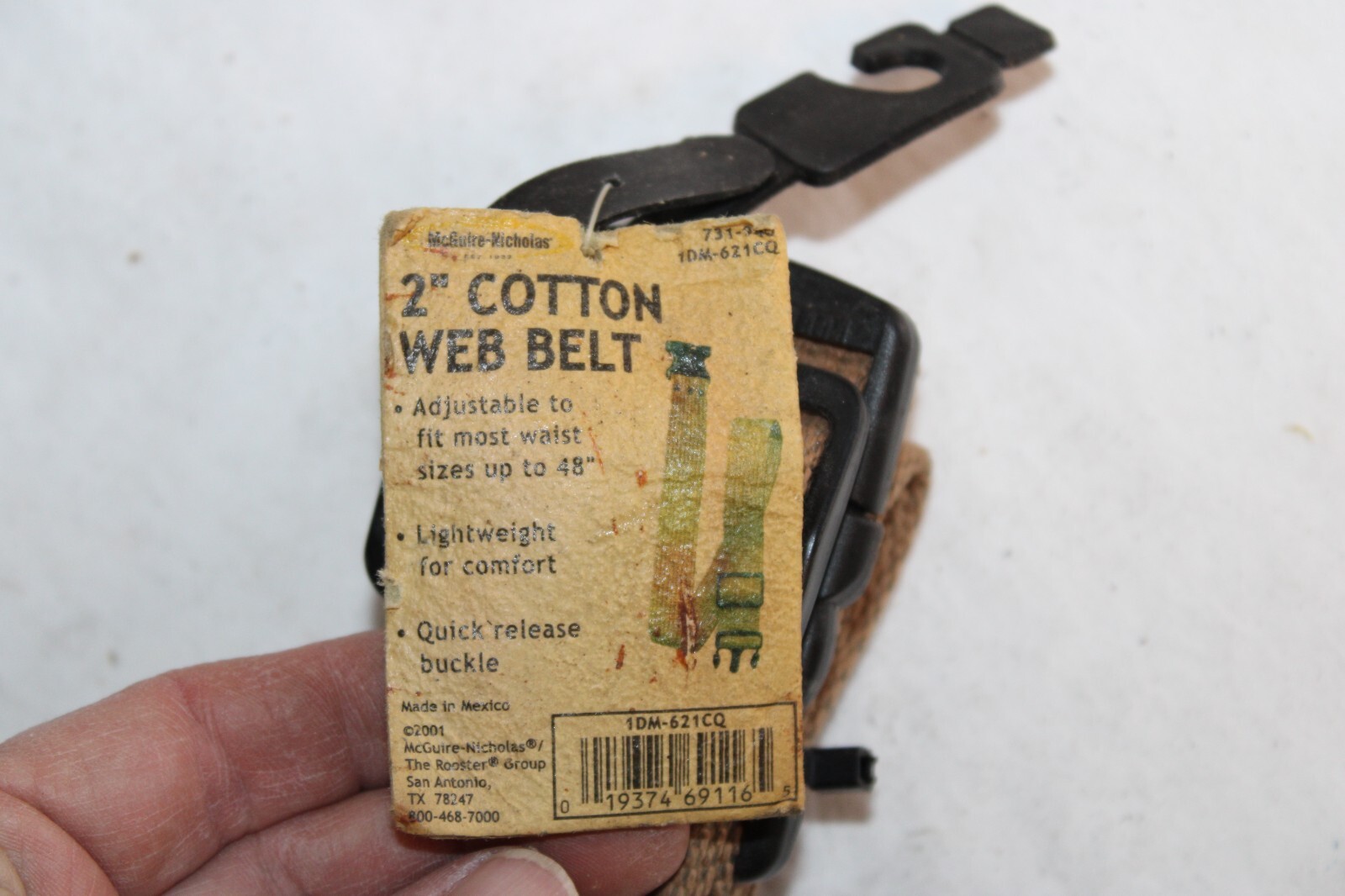 (2) COTTON WEB BELTS – McGuire-Nicholas – Fits to 48″ NEW