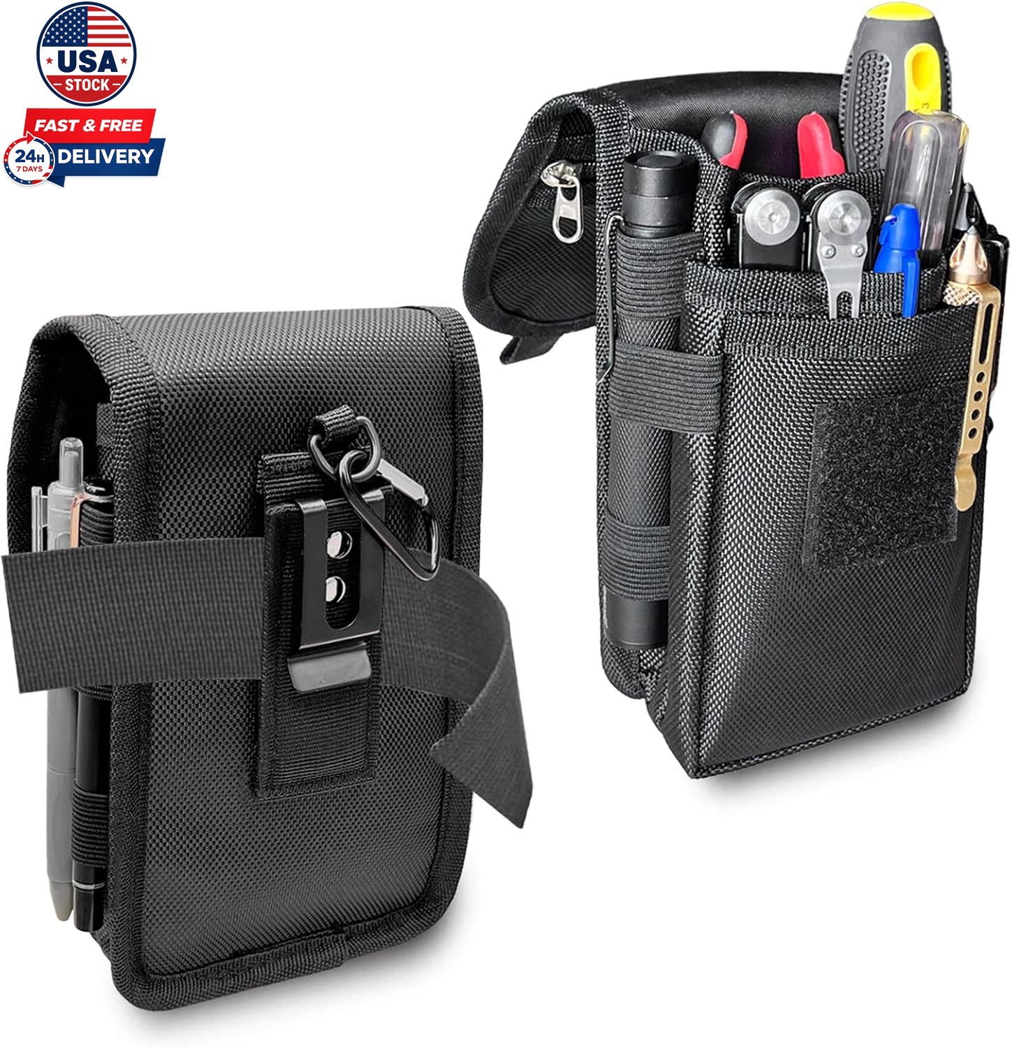 Belt Clip Tool Pouch Holster Maezar Nylon Utility Sheath EDC Phone Holder Case