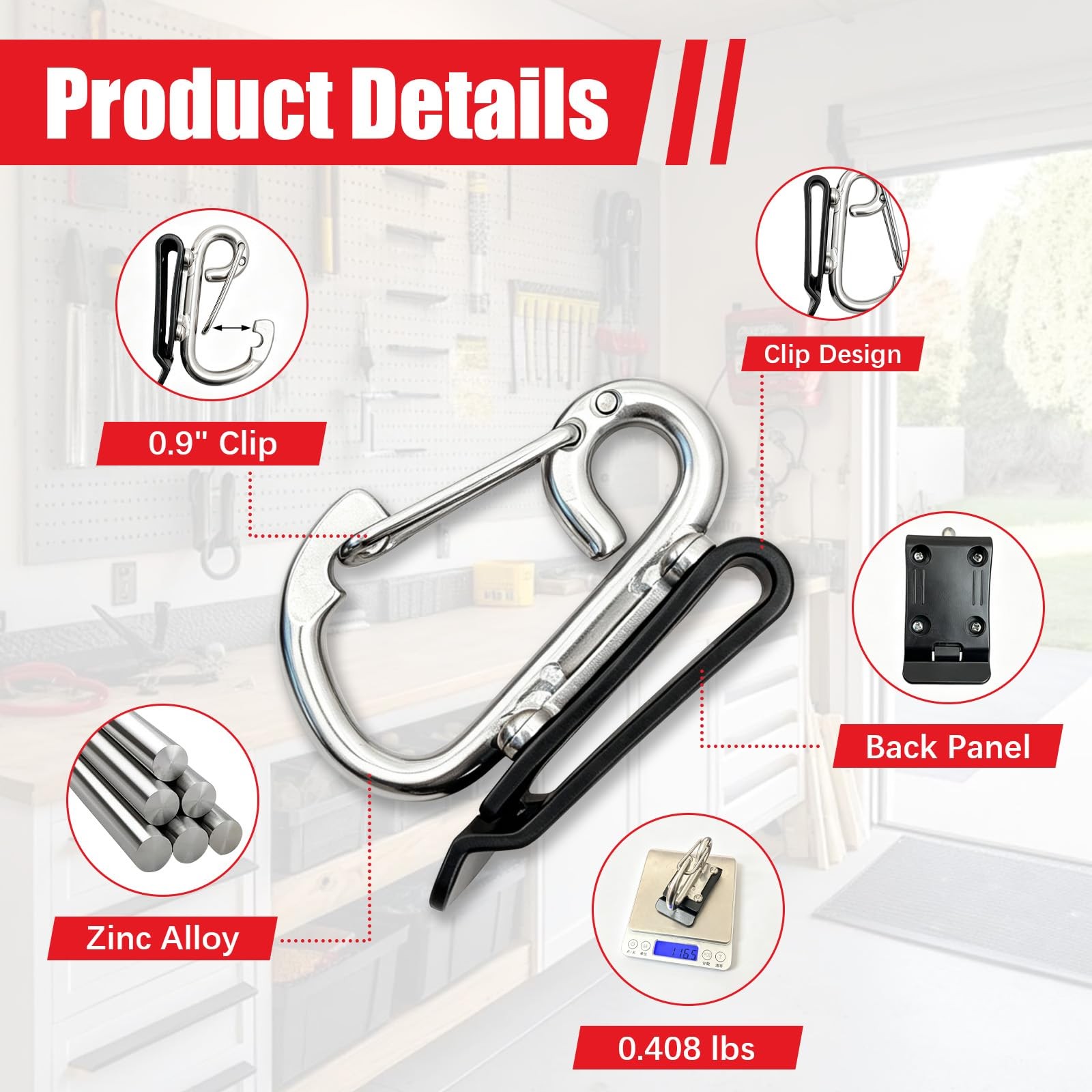 Qywwss 1Pcs Drill Holster Clip,Tool Belt Hook, Drill Holster,Mountaineering B…