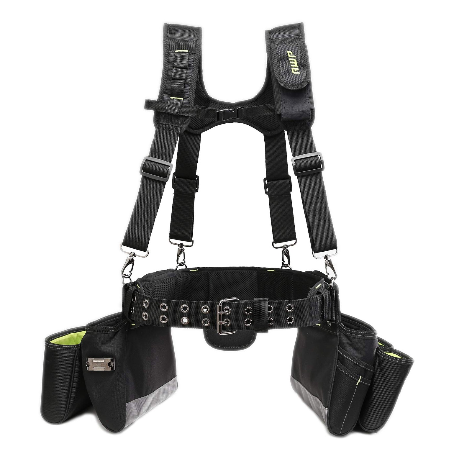 Trapjaw Tool Belt Rig, 1 Rig Includes Belt and Pouches, Black and Green