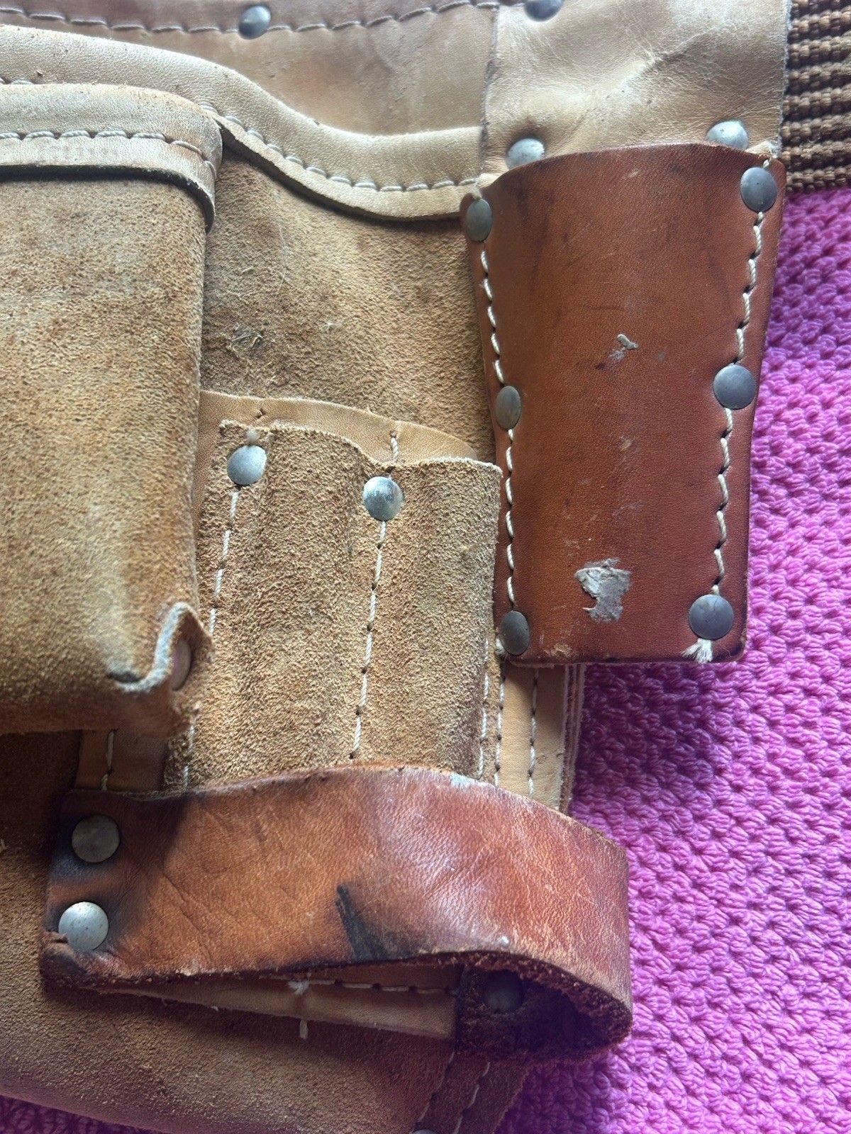 Vintage Atchison Leather – Leather Neck 427-TE multi pouch Tool Belt – USA Made!