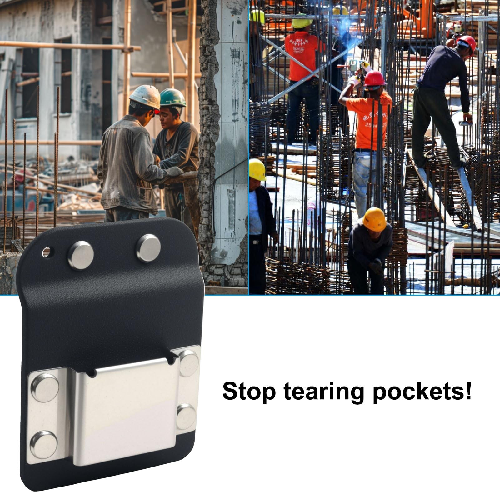 Stainless Steel Tape Measure Holder Clip for Construction Electrician Carpenter