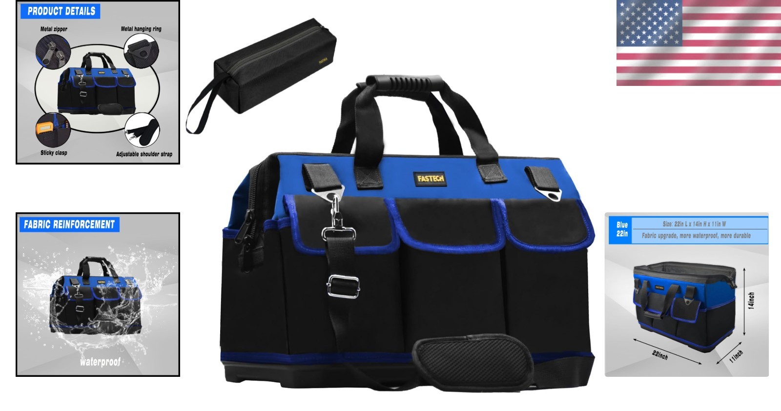 Sturdy 22 Inch Tool Carrier with Adjustable Strap – Ideal for DIY Enthusiasts