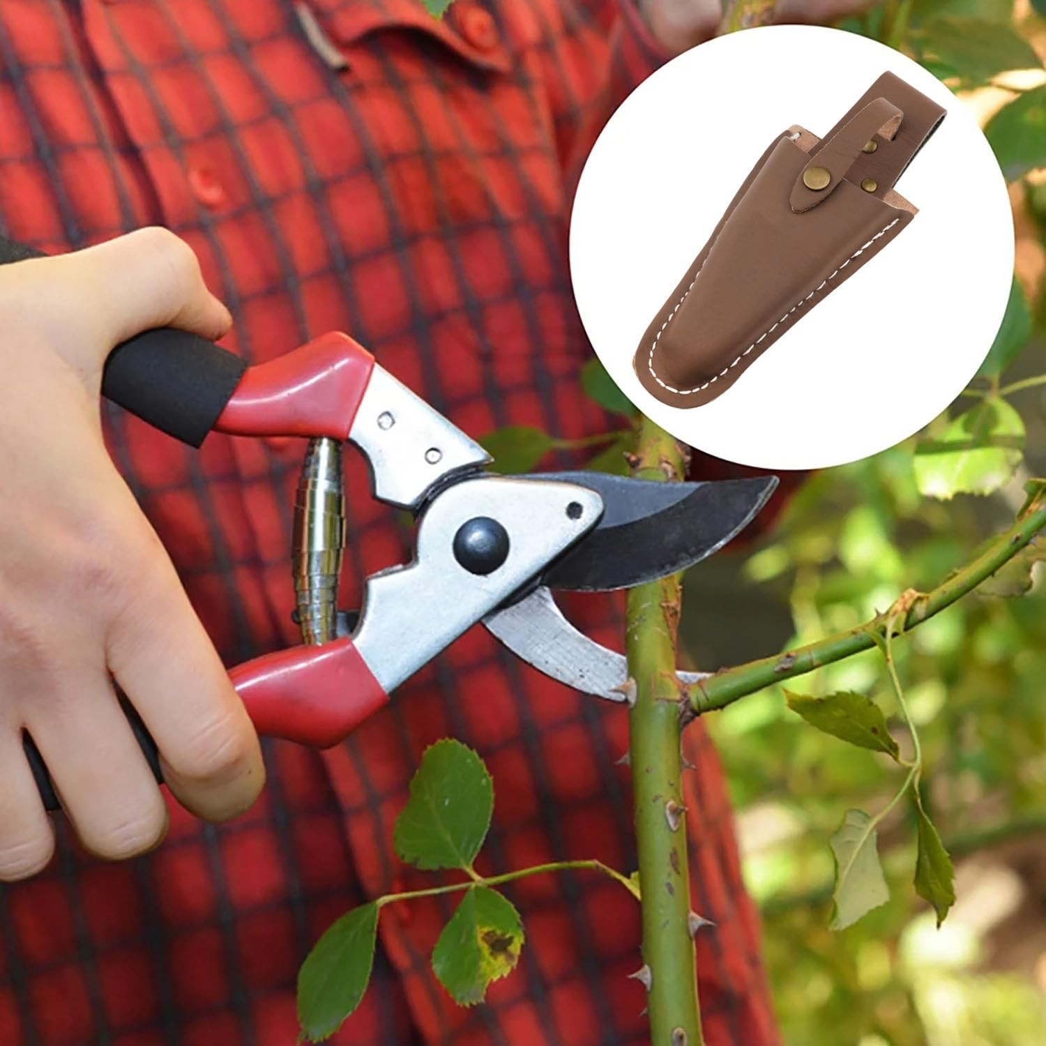 1 PCS Leather Sheath Tool Holster Plier Knife Pouch Holder Belt Garden Trimmer