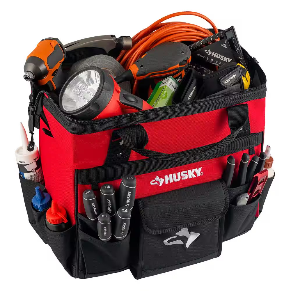 Husky 18 In. 18 Pocket Rolling Tool Bag