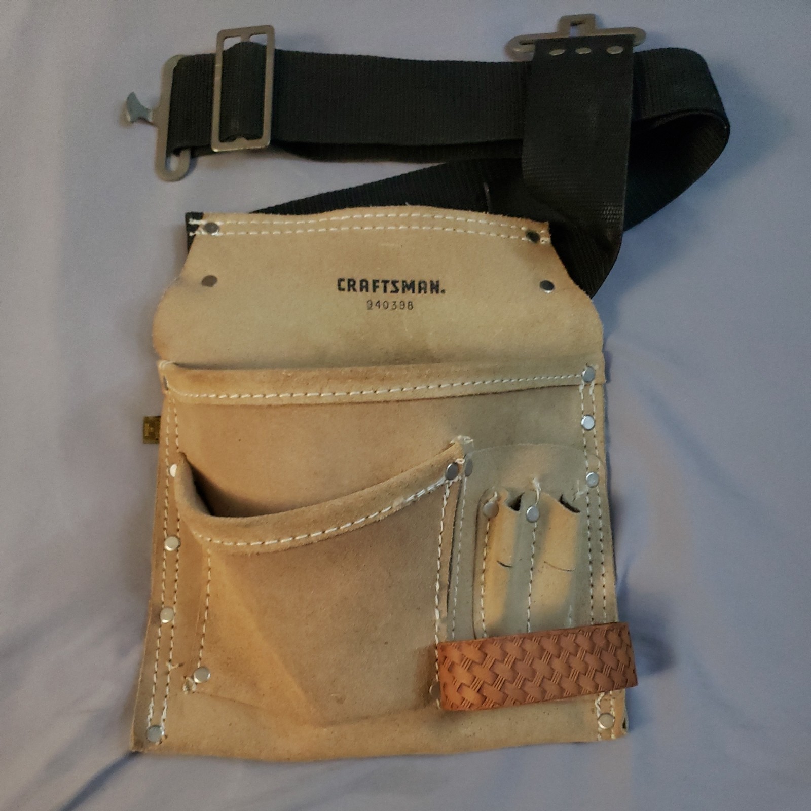 Sears Craftsman 940398 Carpenter Tool Work Belt Pouch Excellent Condition