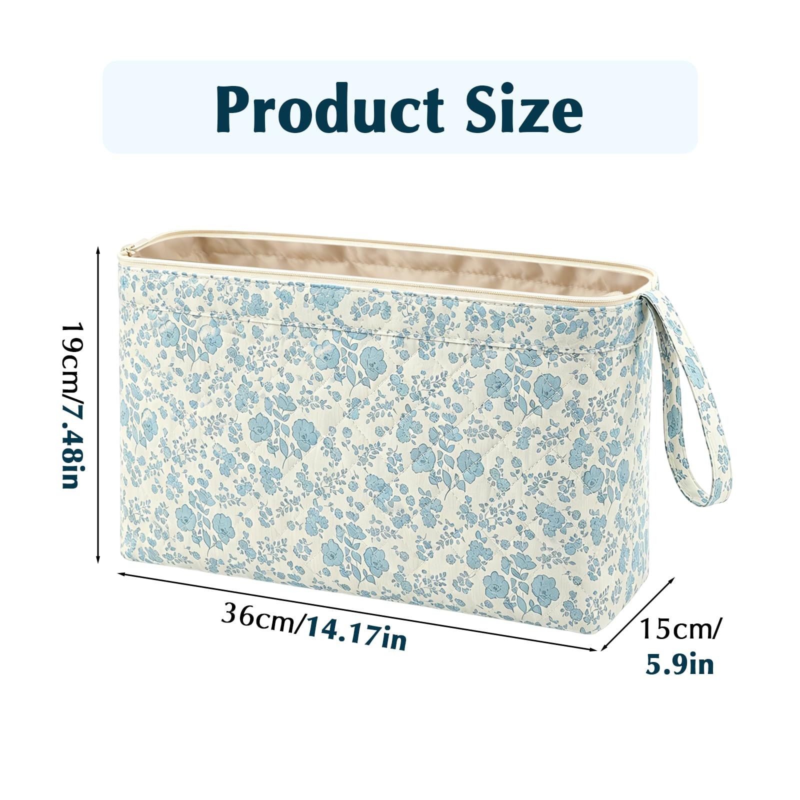 Hair Tools Travel Bag, Blue, 14.17 x 1.38 x 5.91 in