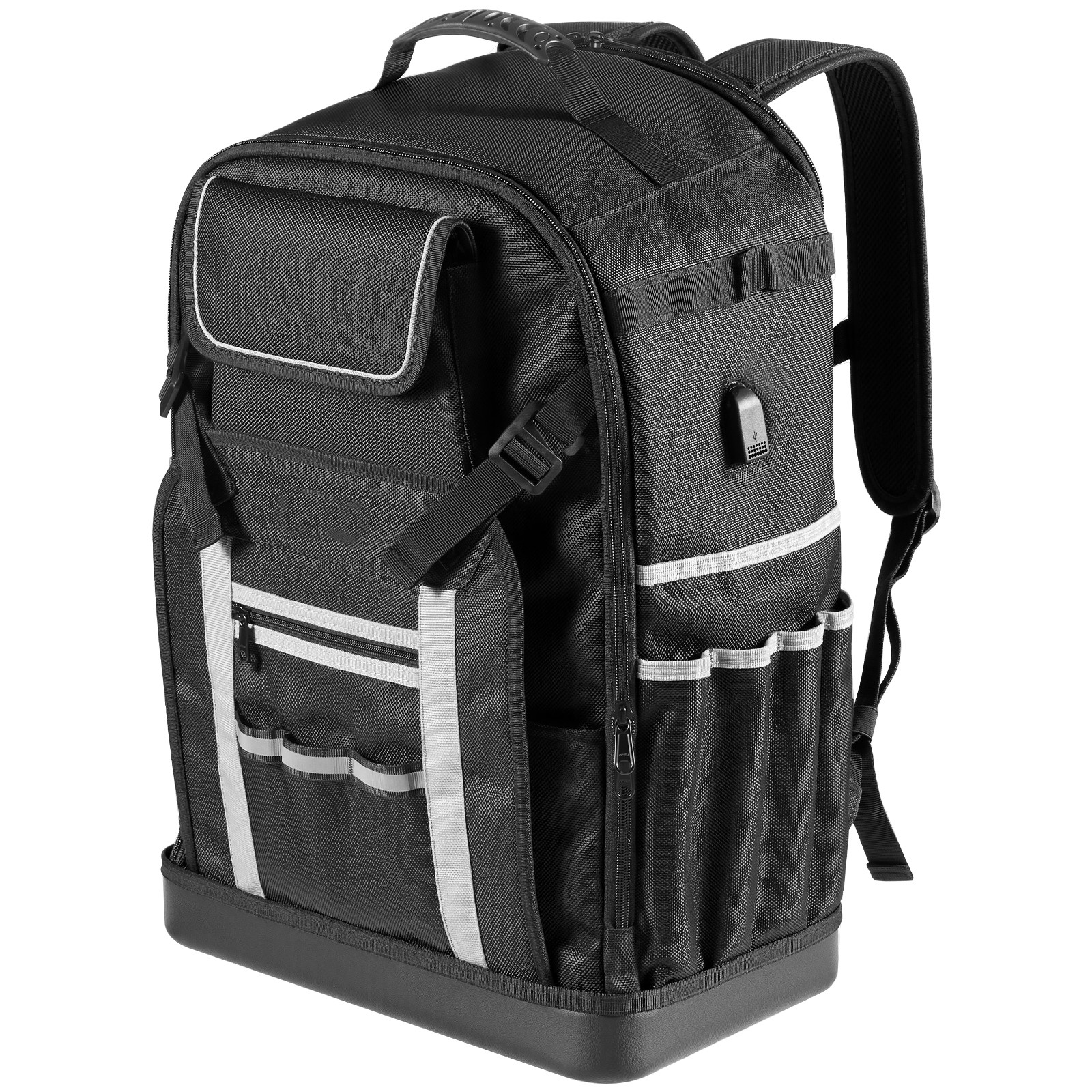Tool Backpack 56 Pockets Splash-resistant Jobsite Backpack for Electrician