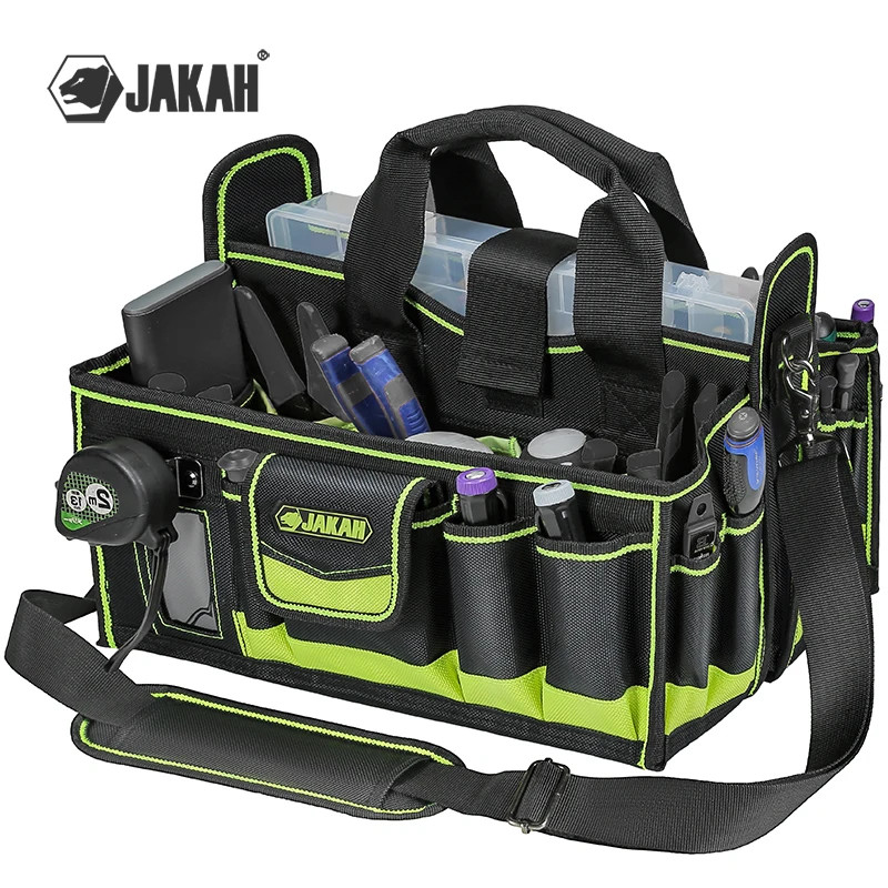 80-Pocket Tool Tote Bag – Electrician & HVAC Organizer Tool Caddy