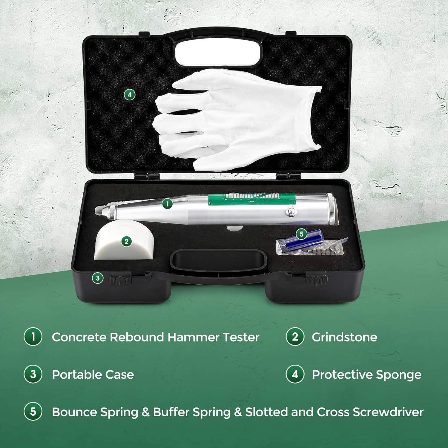 Schmidt Hammer Concrete Rebound Tester for Accurate Strength Measurement