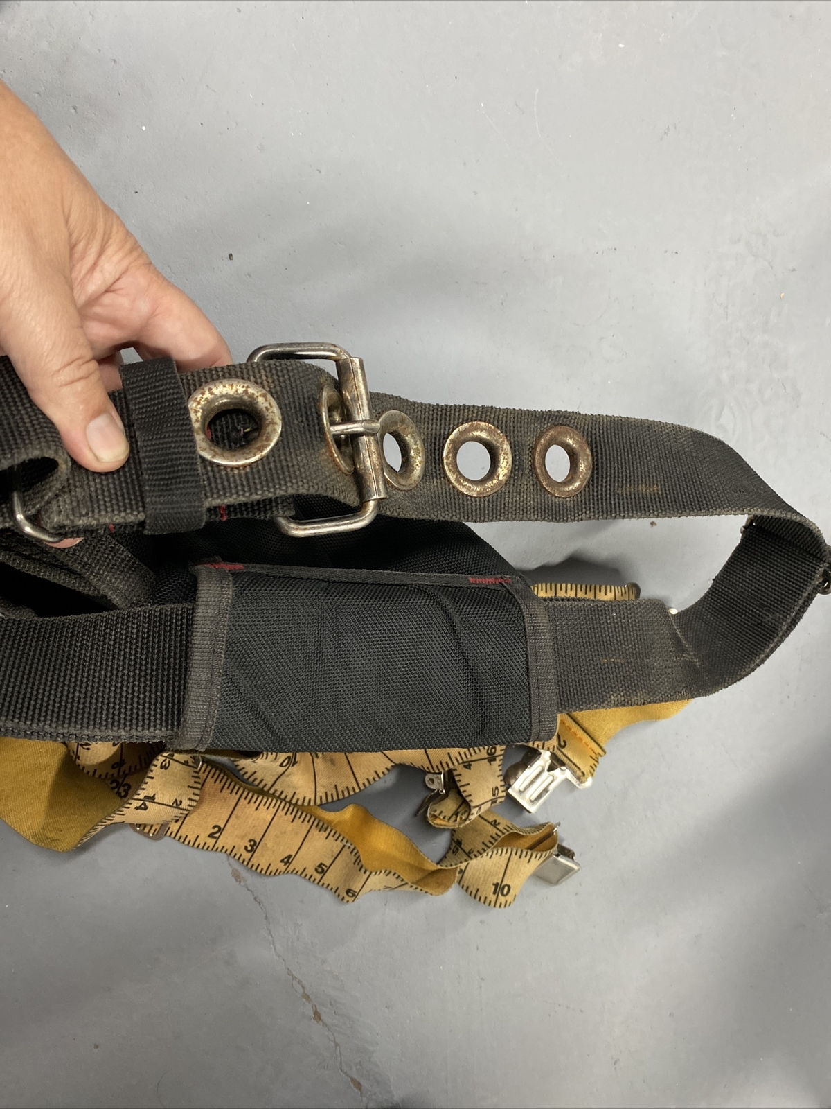 Husky Framer Suspension Rig Work Tool Belt W/Bag And McGuire Nicholas Suspenders