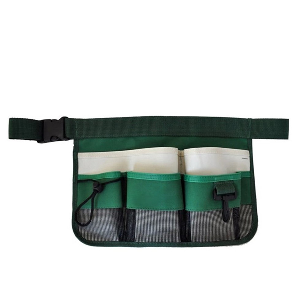 Reusable Garden Tool Bucket Organizer Bag Lightweight Green 600D Oxford