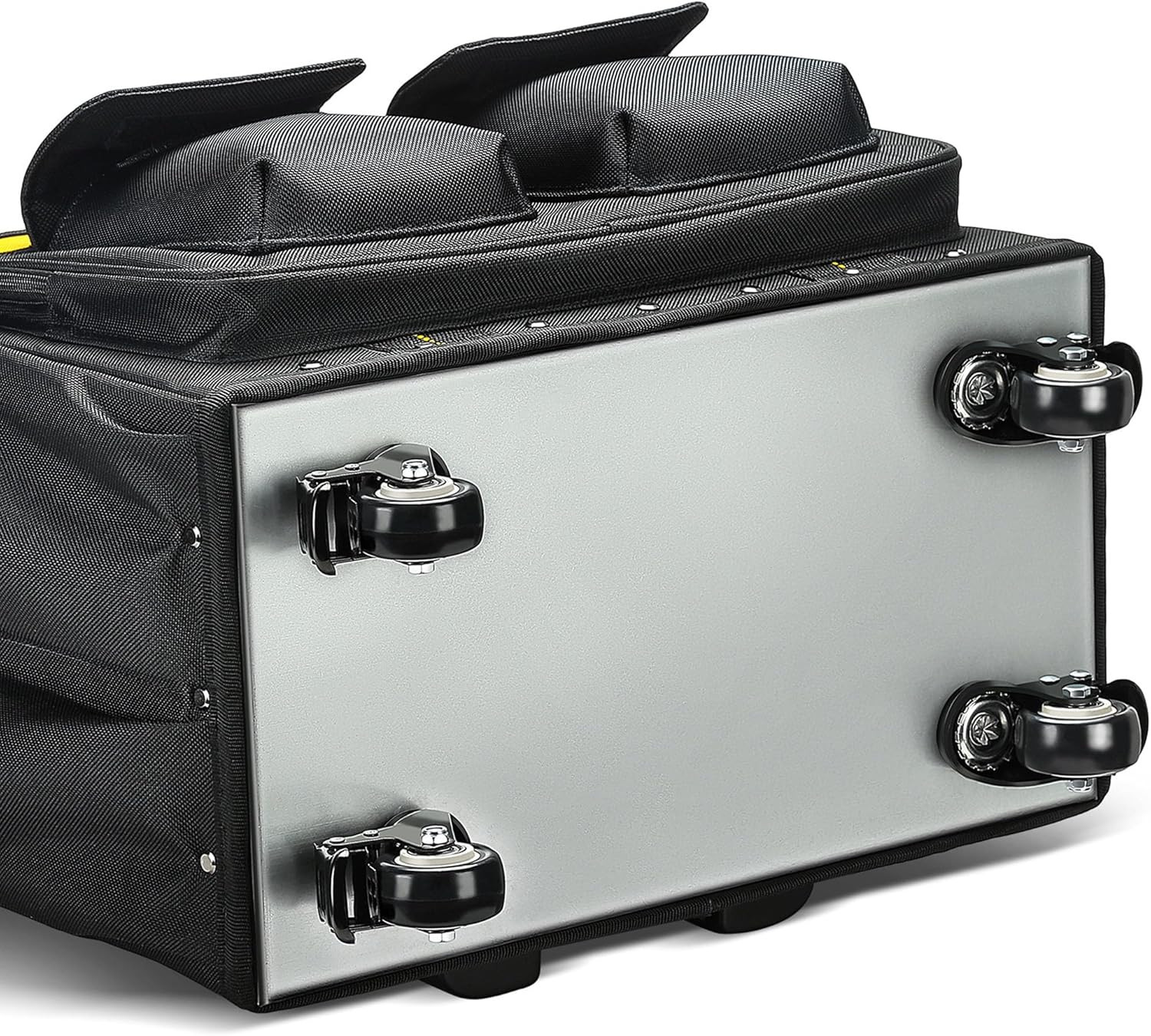 Roller Tool Bag with Four Spinner Wheels, Portable Large Rolling Tool Bag with S