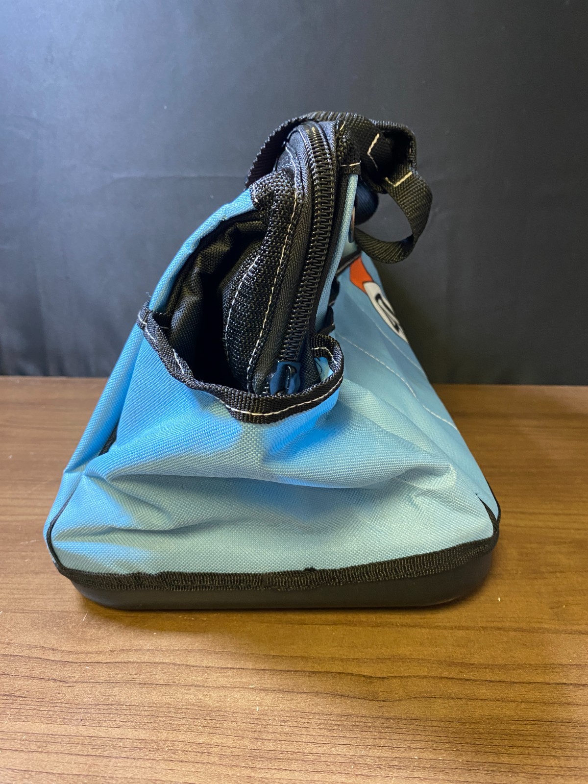 Hurricane Blue Black Shoulder Strap Multi Pockets Wide Mouth Tool Bag