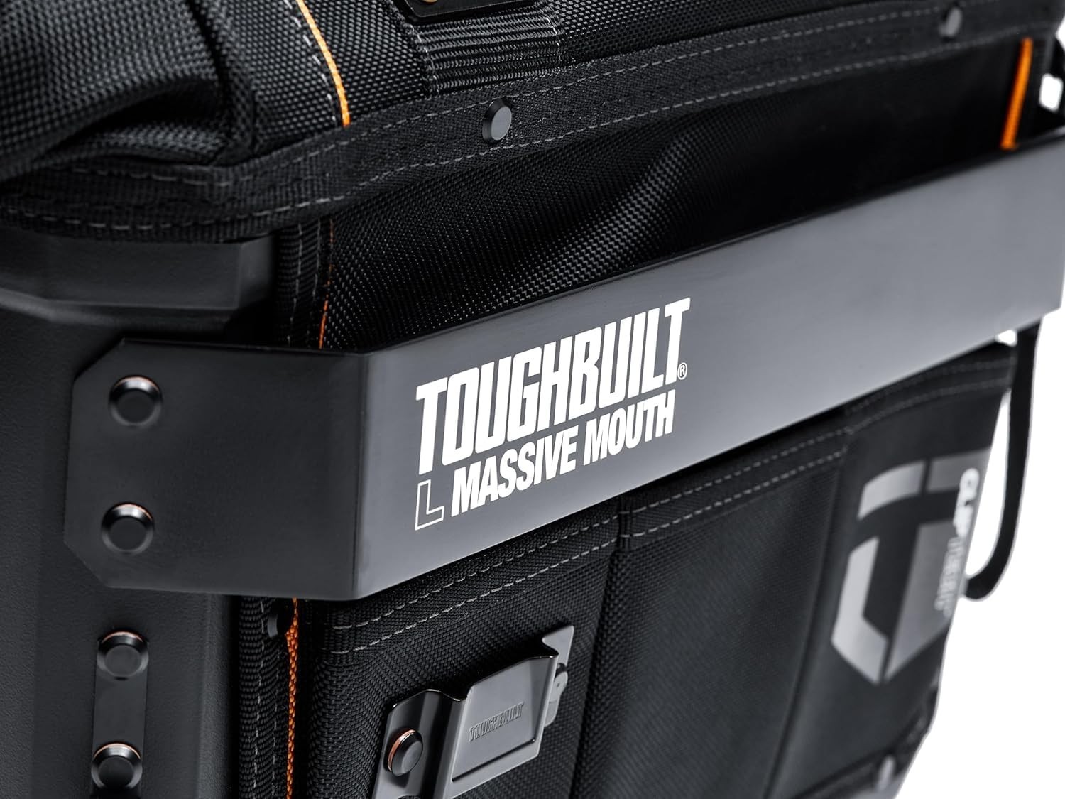 ToughBuilt ClipTech Series–16″ Heavy-Duty Massive Mouth Tool Bag Waterproof Base