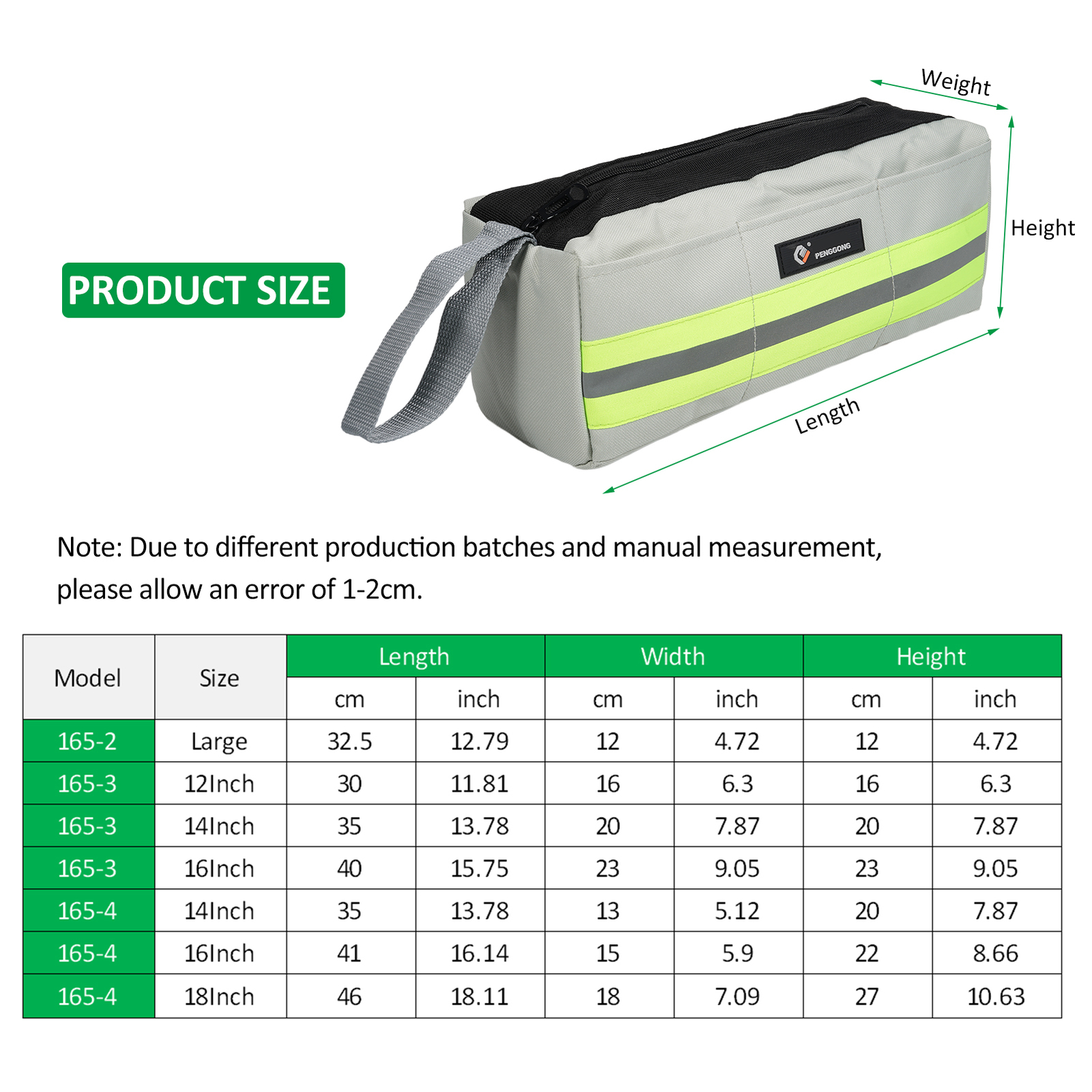 165-2 Large Wear-resistant Maintenance Tool Storage Bag A6G7