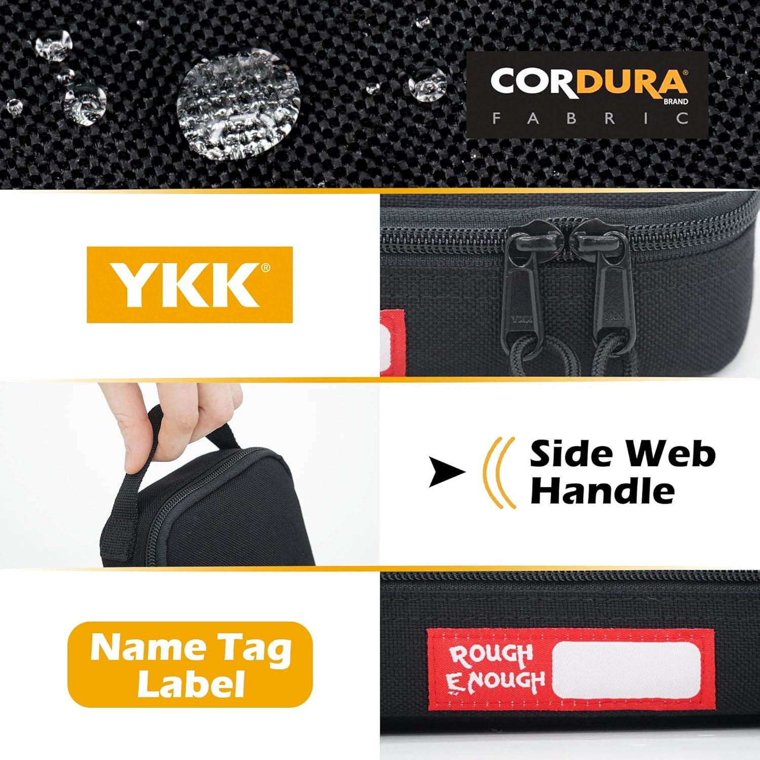 Rough Enough Compact Utility Tool Bag with Handle & Zipper Pouch – Durable!