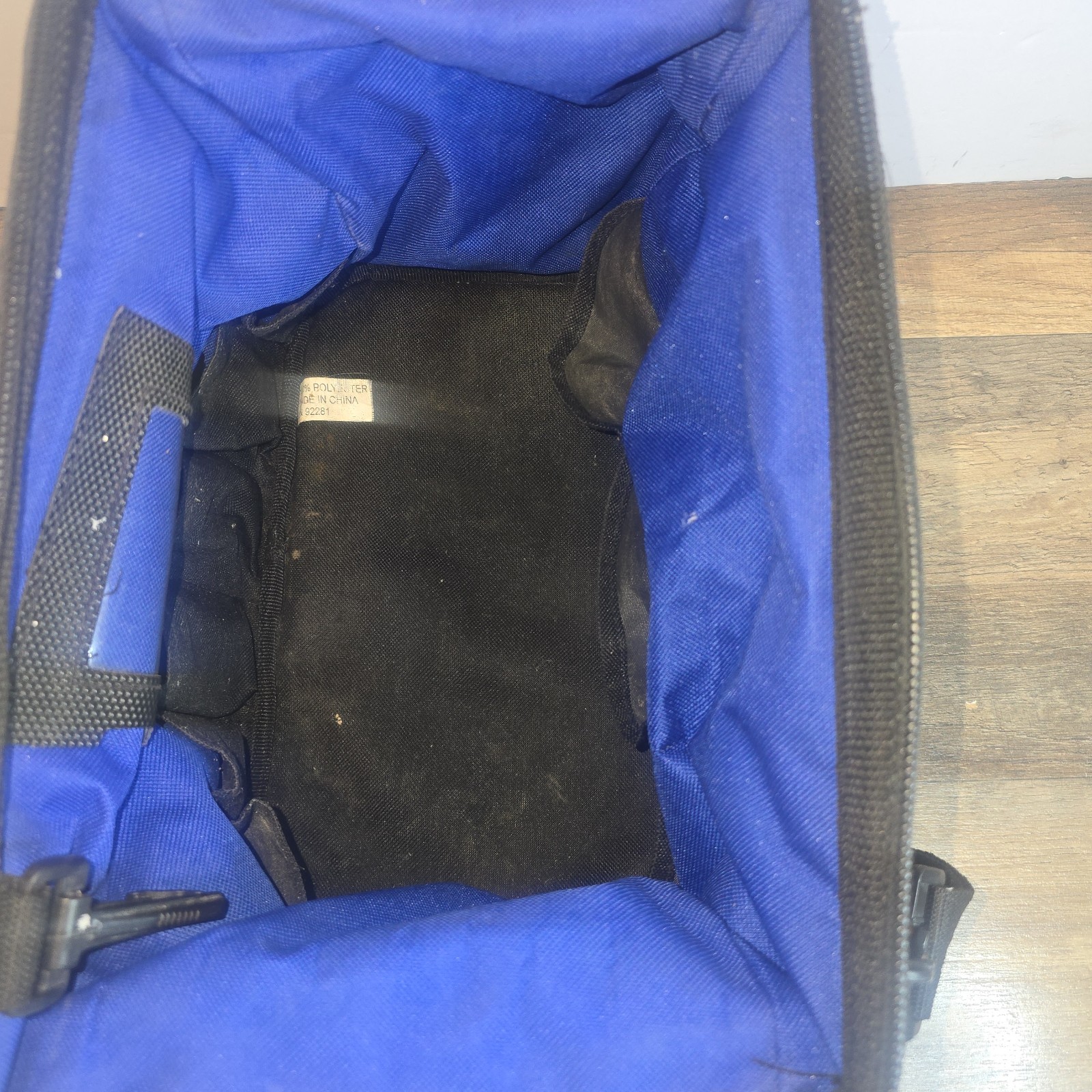 ProSource Wide-Mouth Tool Bag Multiple 16 Pockets Blue & Black 12x10x8