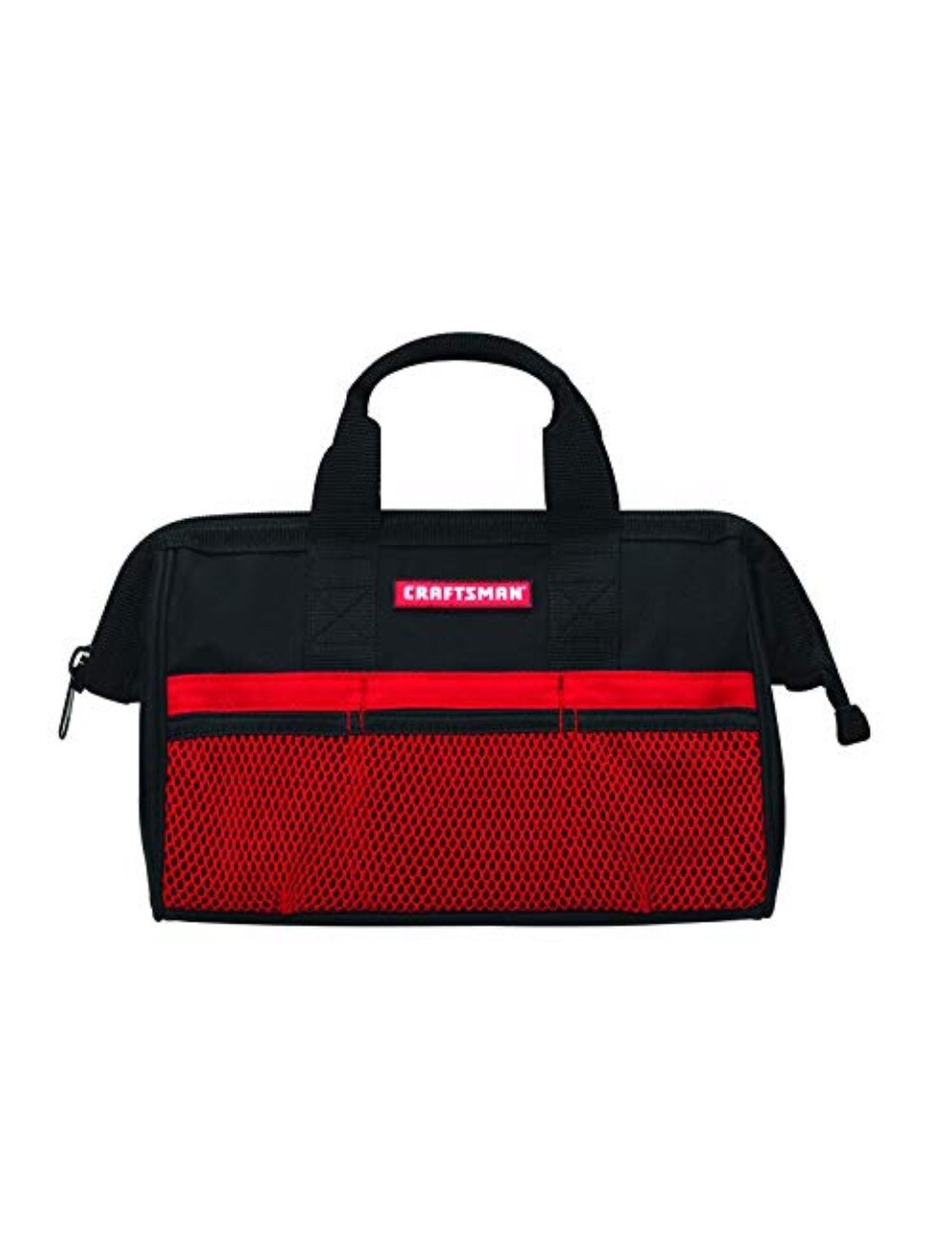 Craftsman 13 in. W X 9.75 in. H Wide Mouth Tool Bag 6 pocket Black/Red