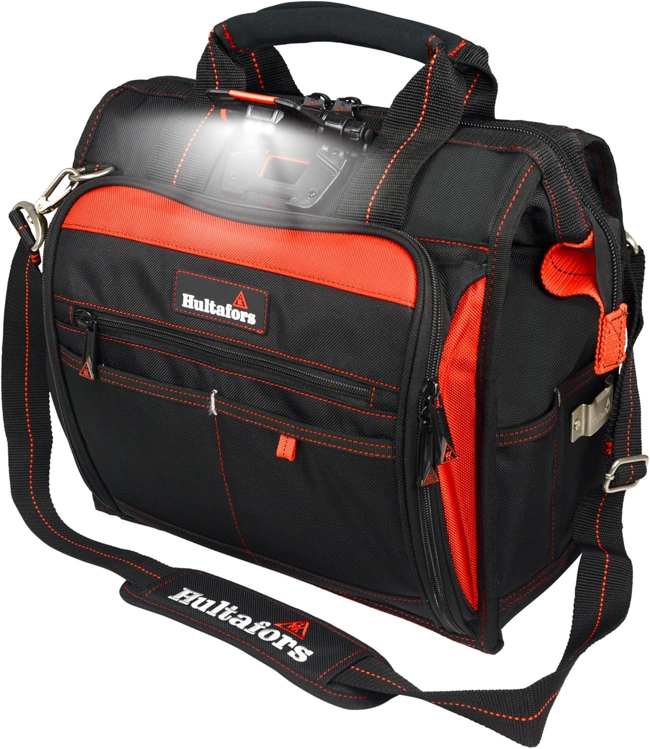 Work Gear HTL573 Lighted Technician’S Tool Bag, 55 Pockets, Heavy Duty Ballistic