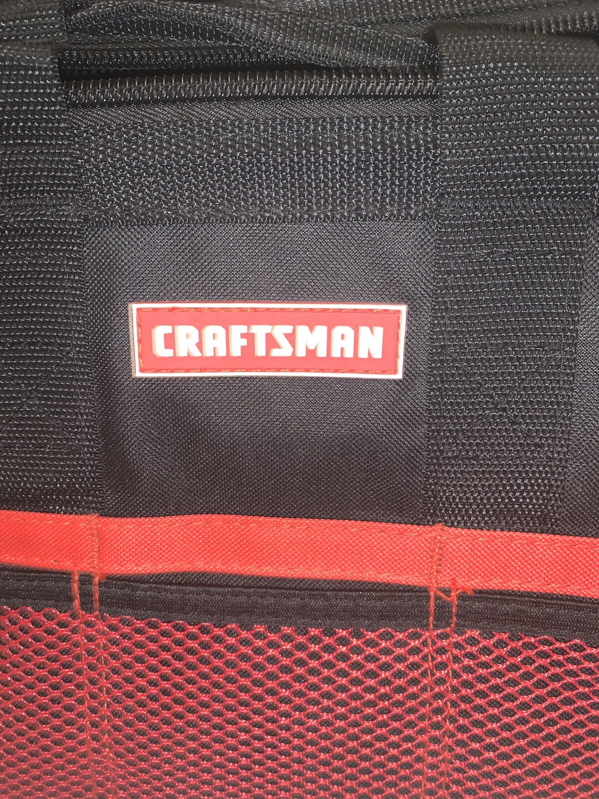 Craftsman 13”Tool Bag 37537Large Mouth Storage Bag Small Tools Black Red Used