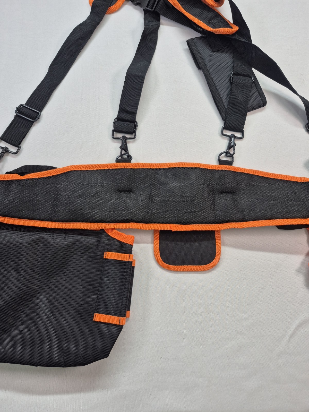 Mydays Outdoor Black Orange Pockets Adjustable Harness Tool Belt And Suspenders