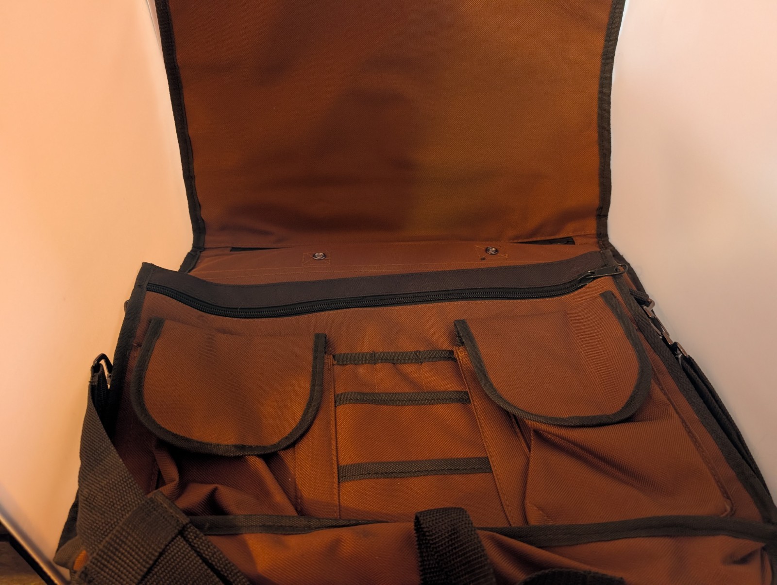 Bucket Boss Canvas Tool Messenger Style Shoulder Bag Work 17x13in