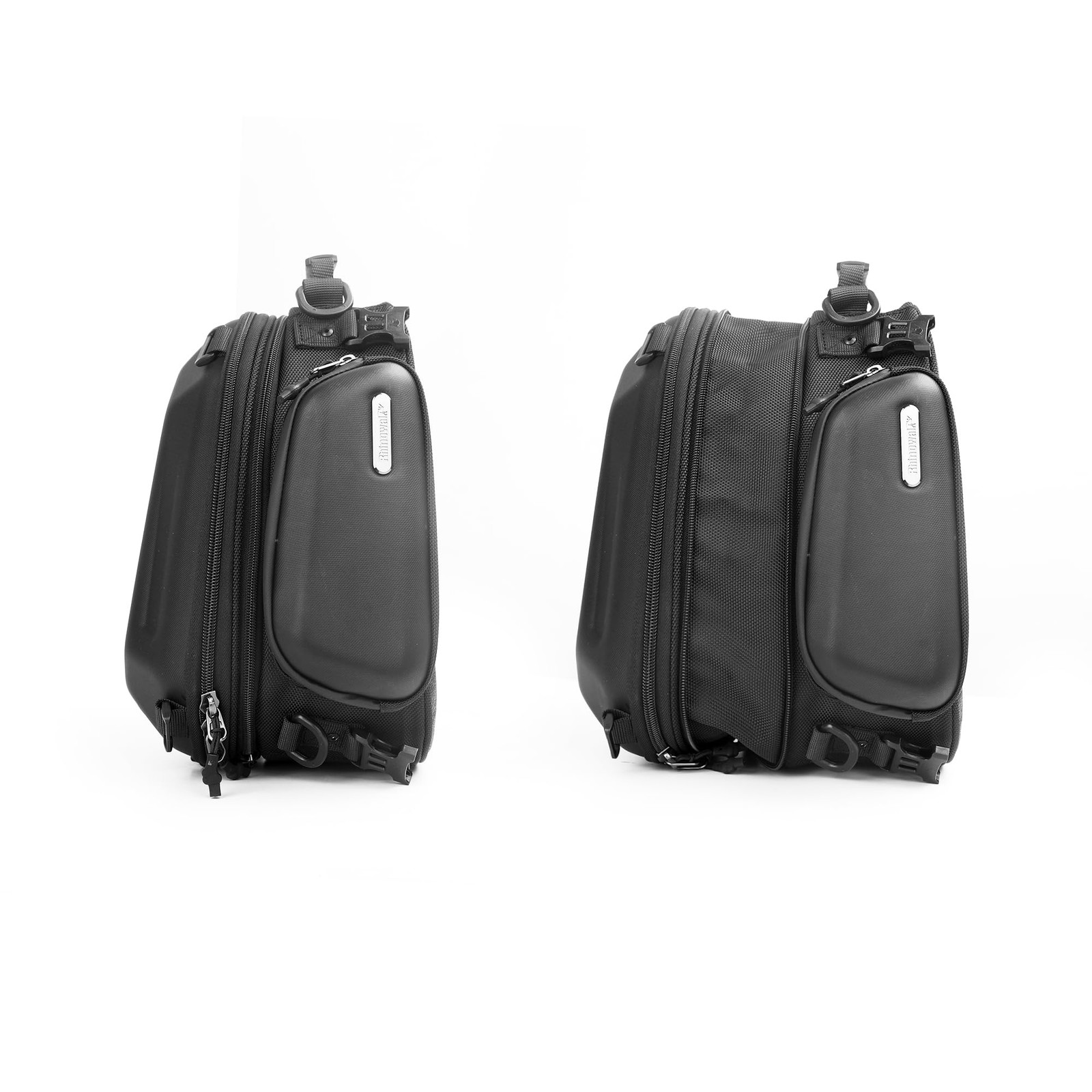 Rhinowalk Motorcycle Tail Bag Expandable Hard Shell Motorcycle Travel Luggage 12