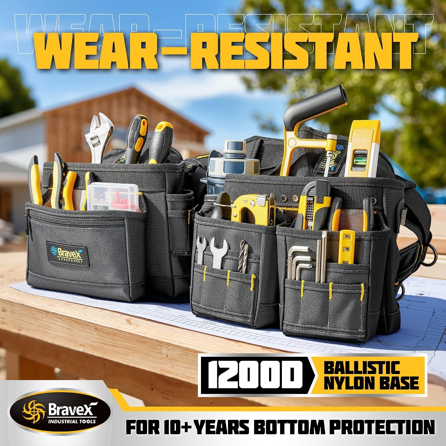 Carpenter Tool Vest Bravex 20 Pocket Suspension Rig 1200D
