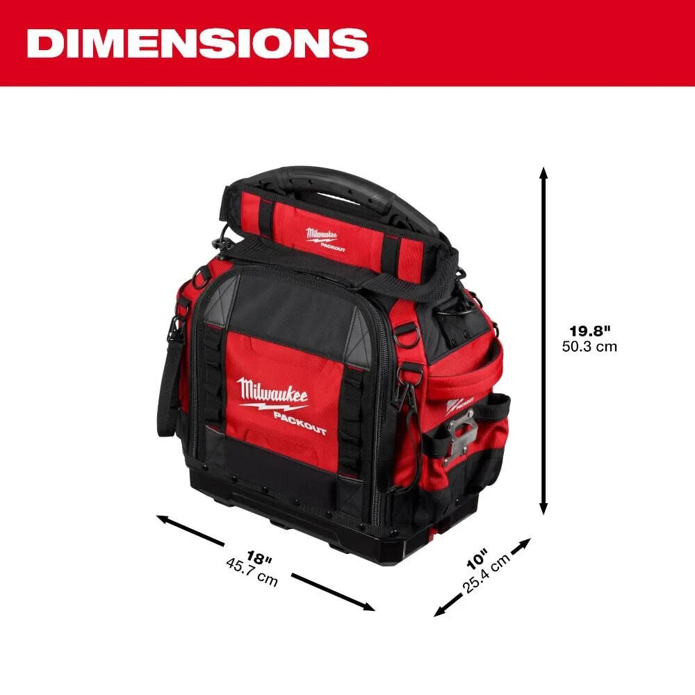 Milwaukee PACKOUT 15″ Structured Tool Bag – PROFESSIONAL HIGH QUALITY 48-22-8316