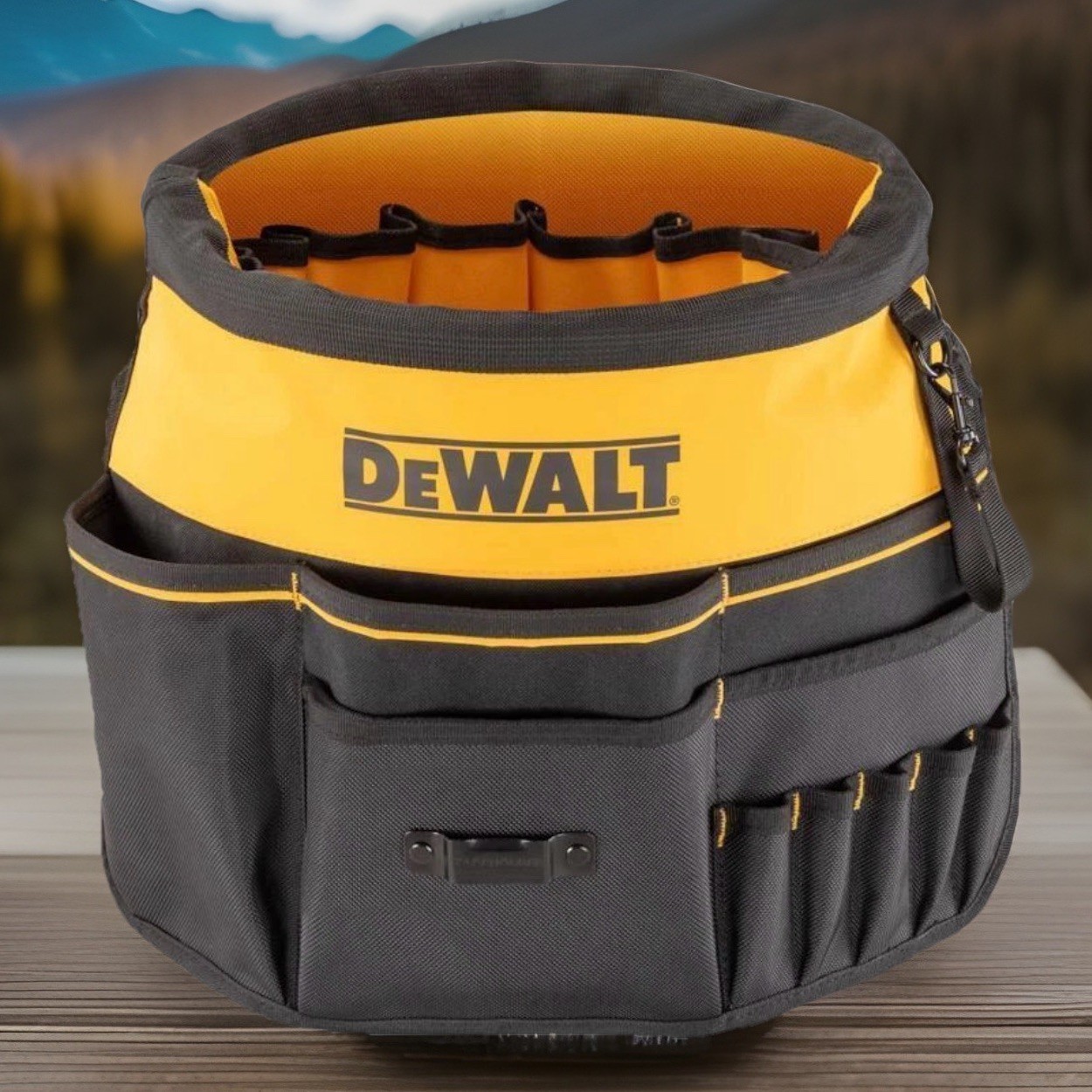 🆕DEWALT✨Bucket Organizer✨Ballistic Polyester✨37 TOOL Compartments✨Black/Yellow✨
