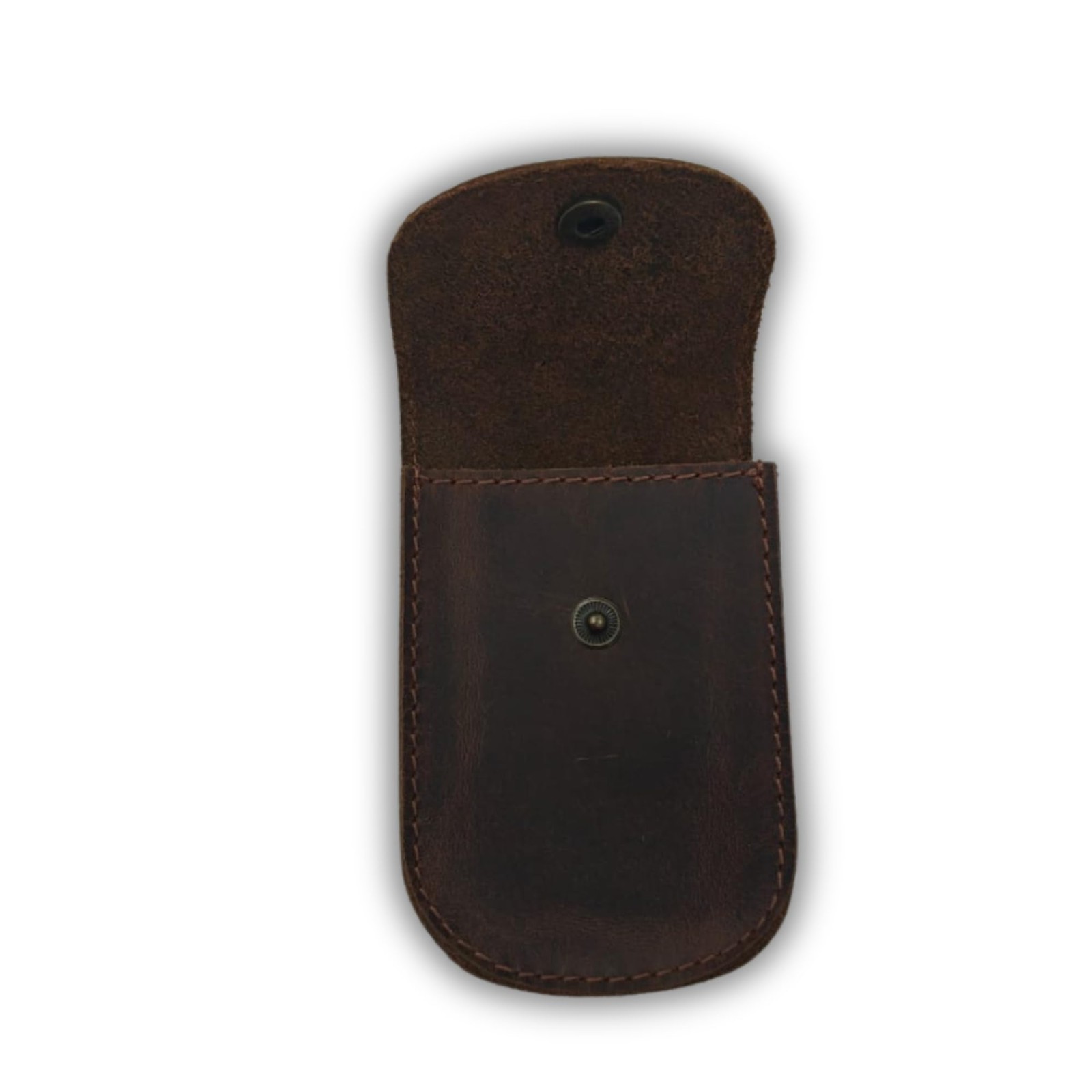 Handmade Leather EDC Pouch – Dark Brown Full Grain Utility Belt Holster for Men