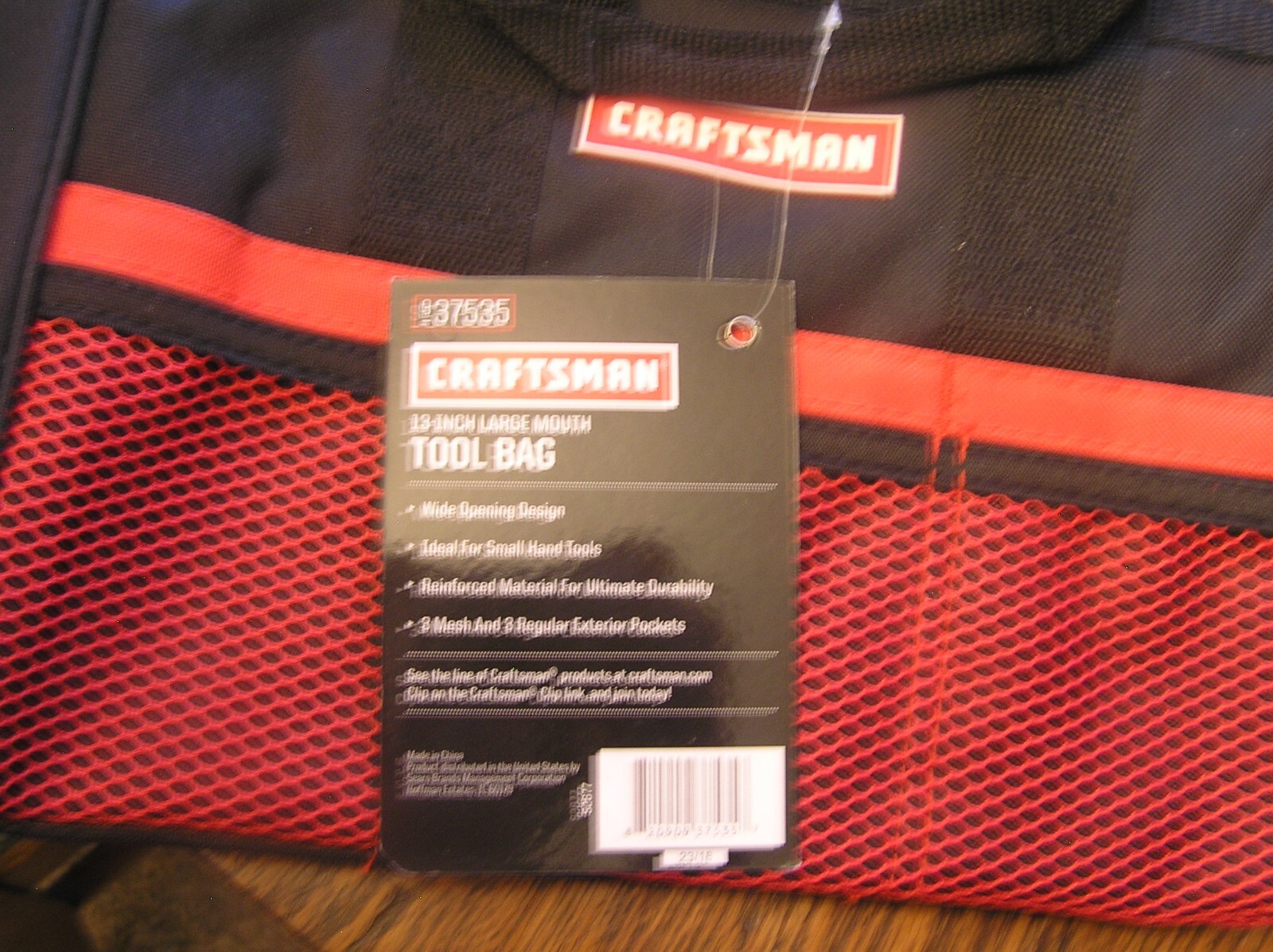 Craftsman 13″ LARGE MOUTH TOOL BAG # 9-37535 w/ 3 Mesh/3 Regular Pockets~~NWT!!