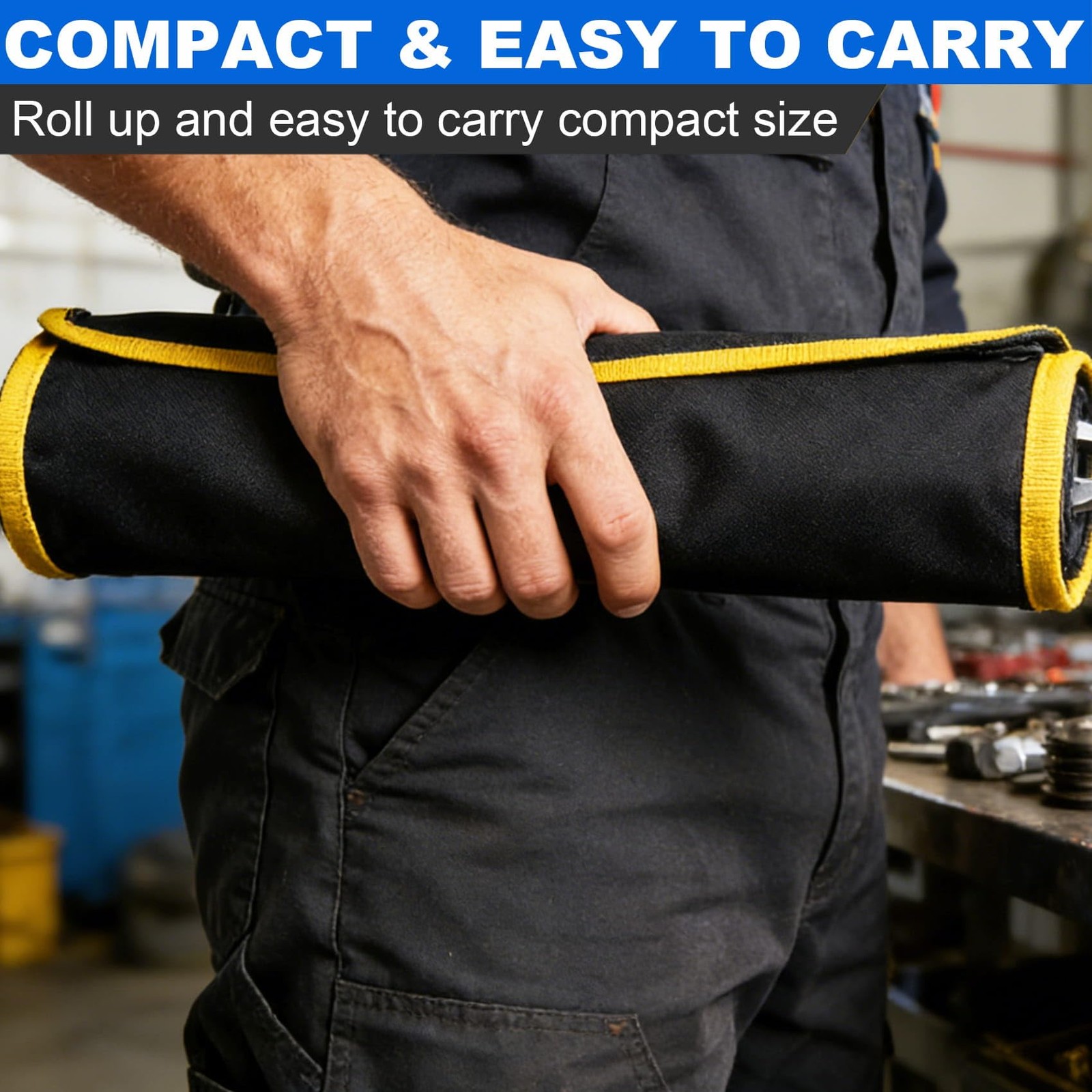2PCS Wrench Roll Organizer 22 Pockets Heavy-Duty Oxford