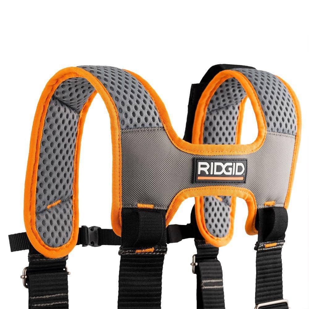 RIDGID 29″ 23 Pocket Professional Grade 2-Bag Tool Belt with Suspenders