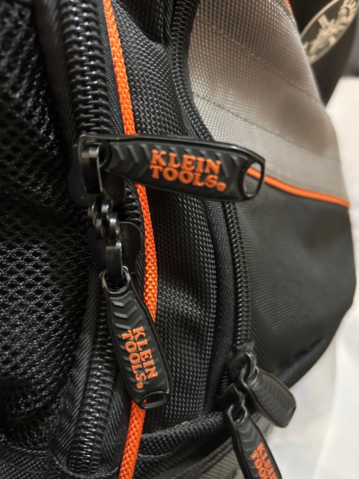 Klein Tools Tradesman Pro Backpack Heavy Duty With Molded Base Black & Orange