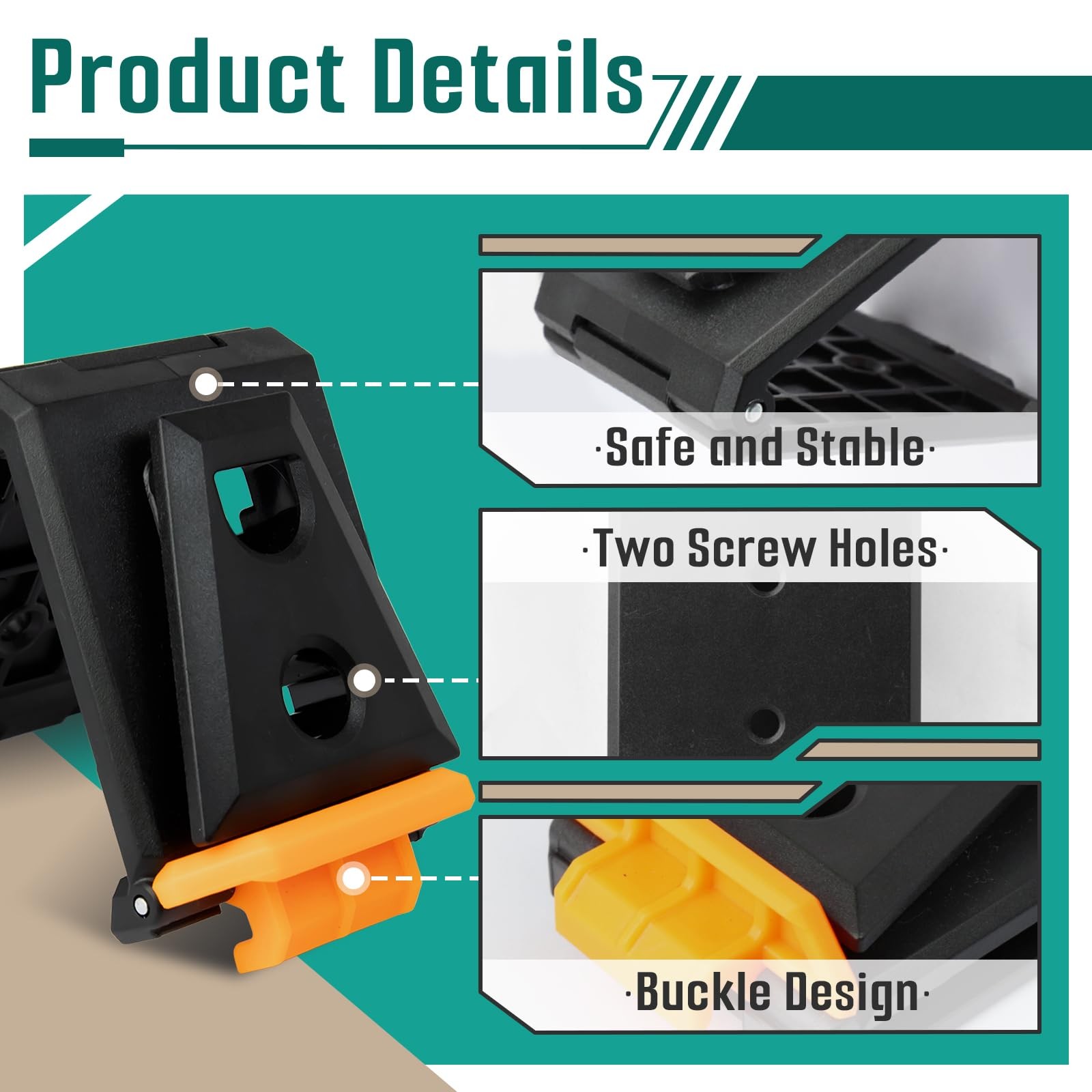 4 Pcs Tool Belt Clip Fits for TOU-CT Models ClipTech Pouches TOU-CT-150 TB-CT…