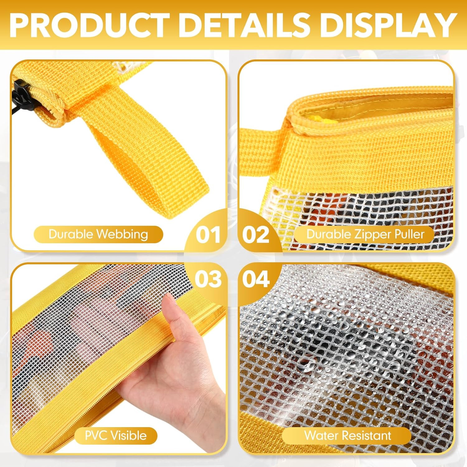 9 Pcs Tool Pouch 12 Inches Zipper 1680D Oxford Bags Long Tool Bag
