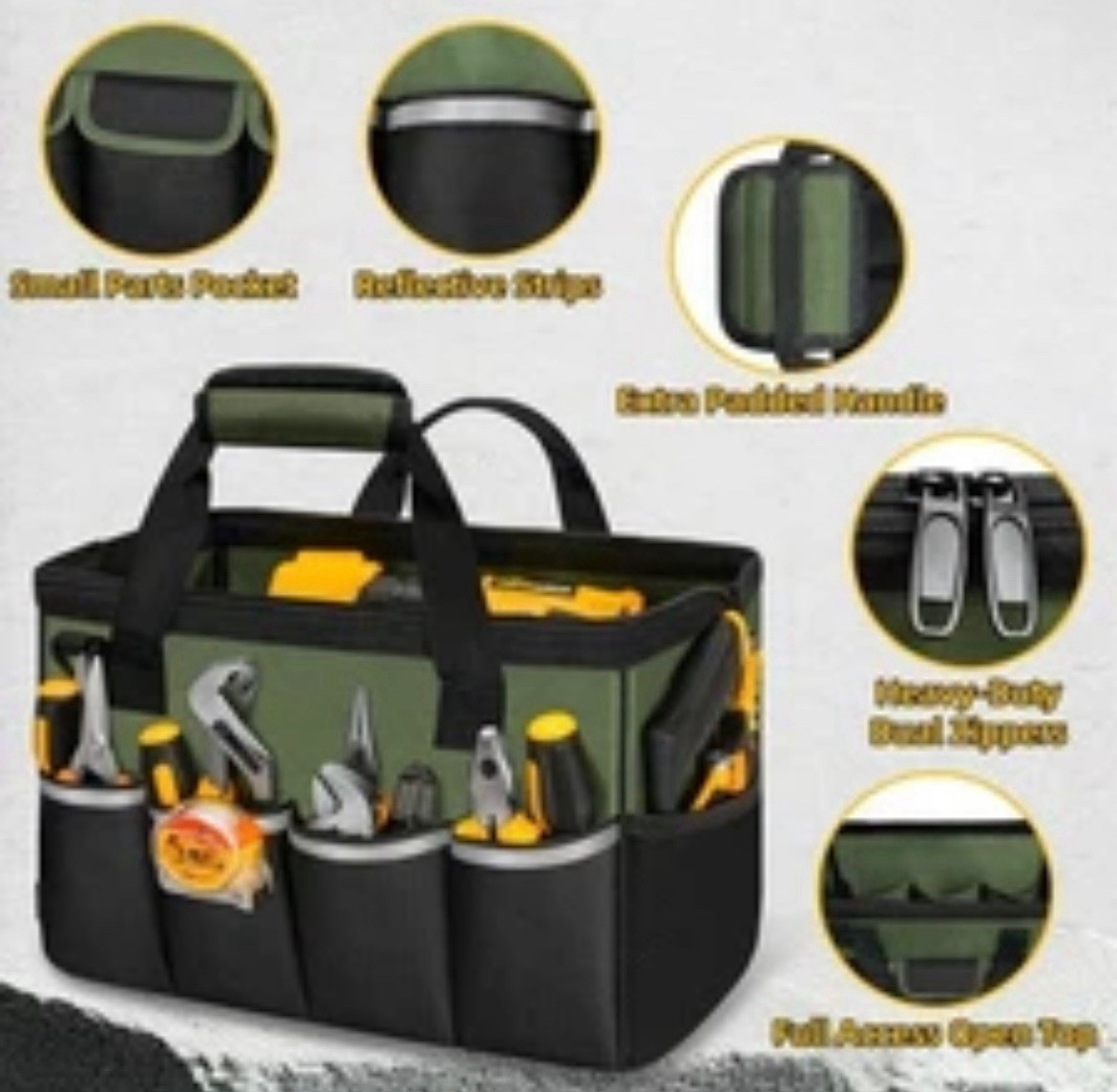 Tool Bag Portable Tool Box Organizer Adjustable Shoulder Strap NEW
