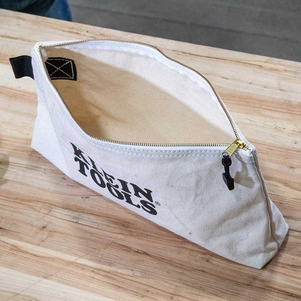 Durable 16-Inch Zipper Tool Pouch – Heavy-Duty with Stand-Up Bottom & Webbed Tab