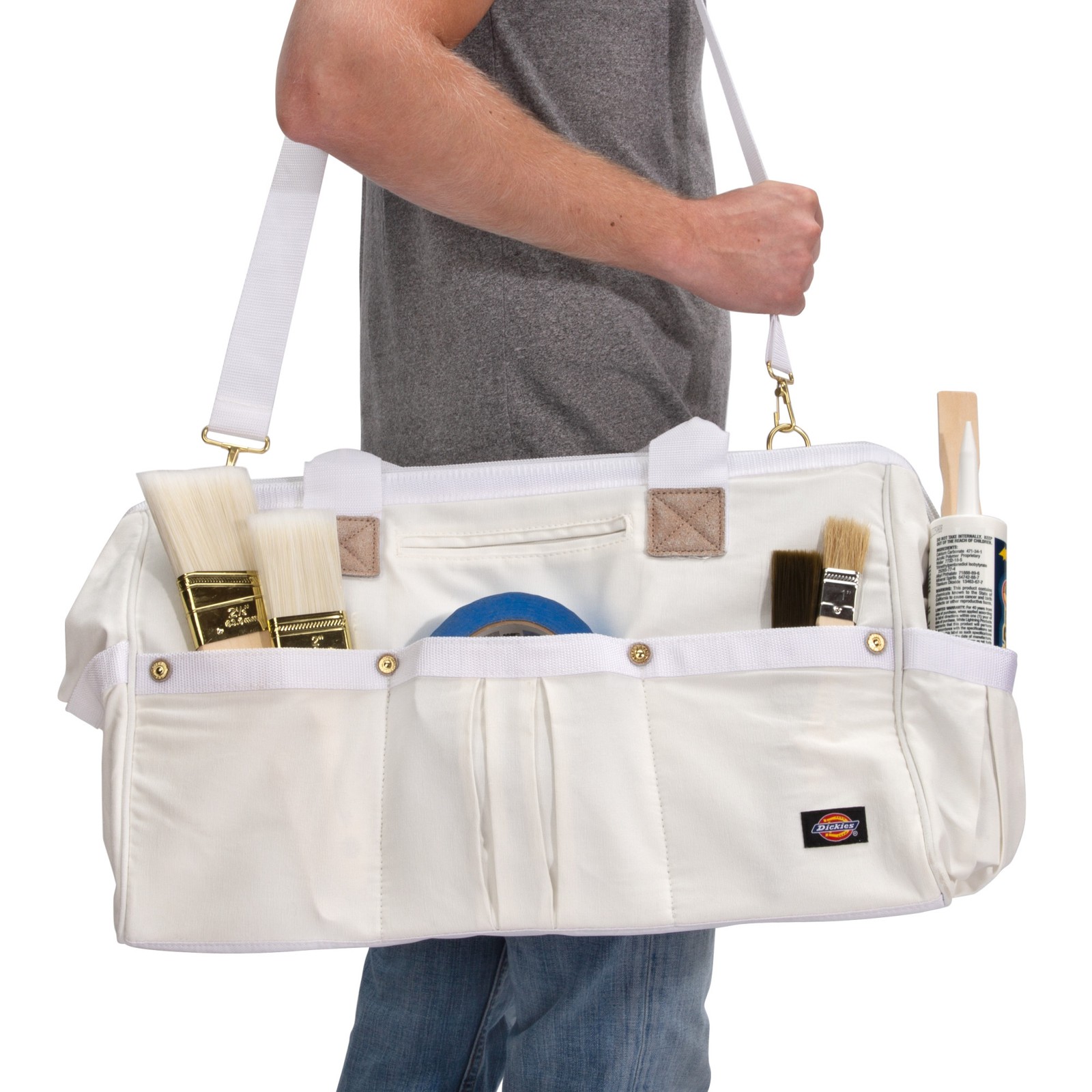 Work Painters Tool Bag 20 inch White Dickies 57041