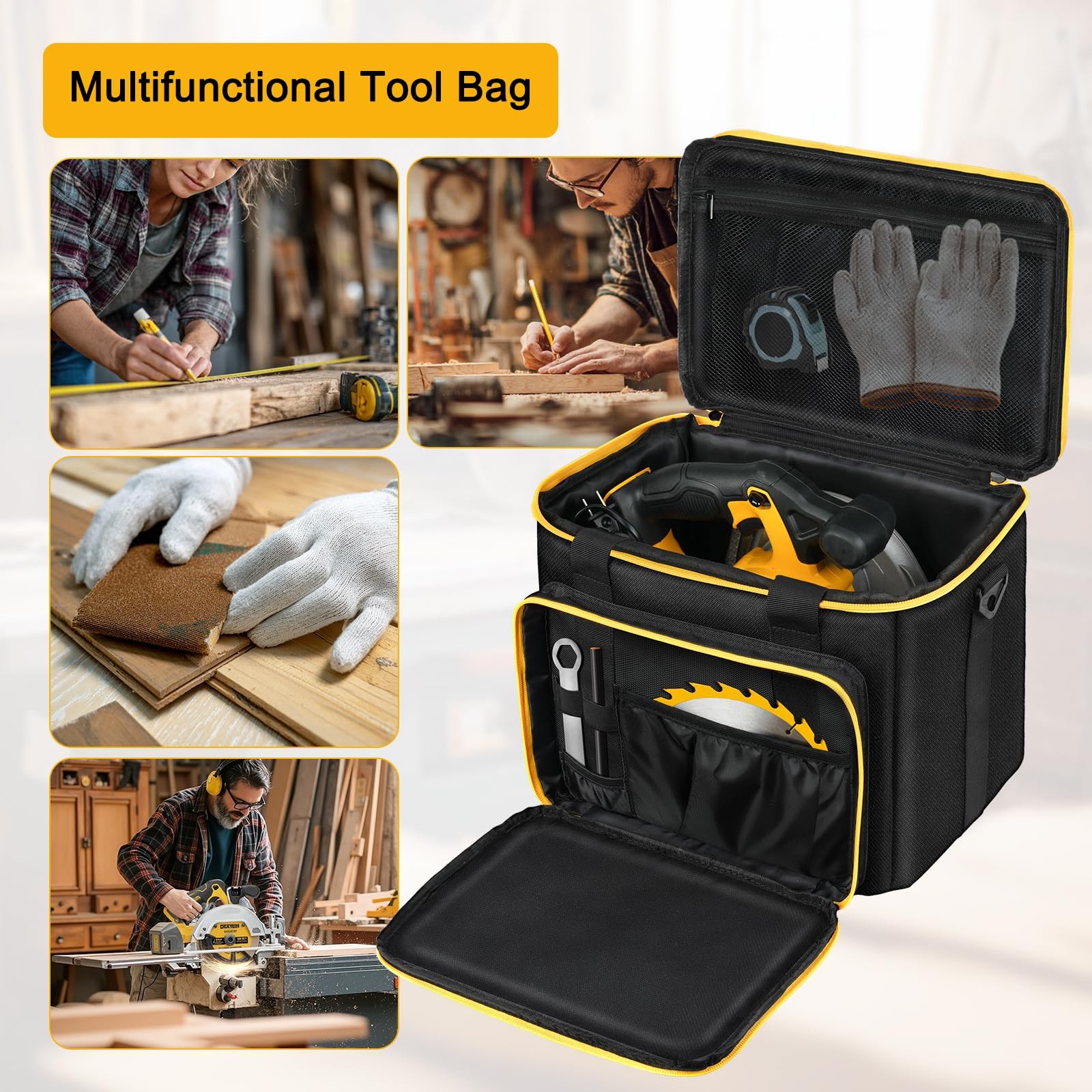 Tool Bag Compatible with DEWALT 20V MAX Circular Saw DCS391B/DCS565B, Milwauk…