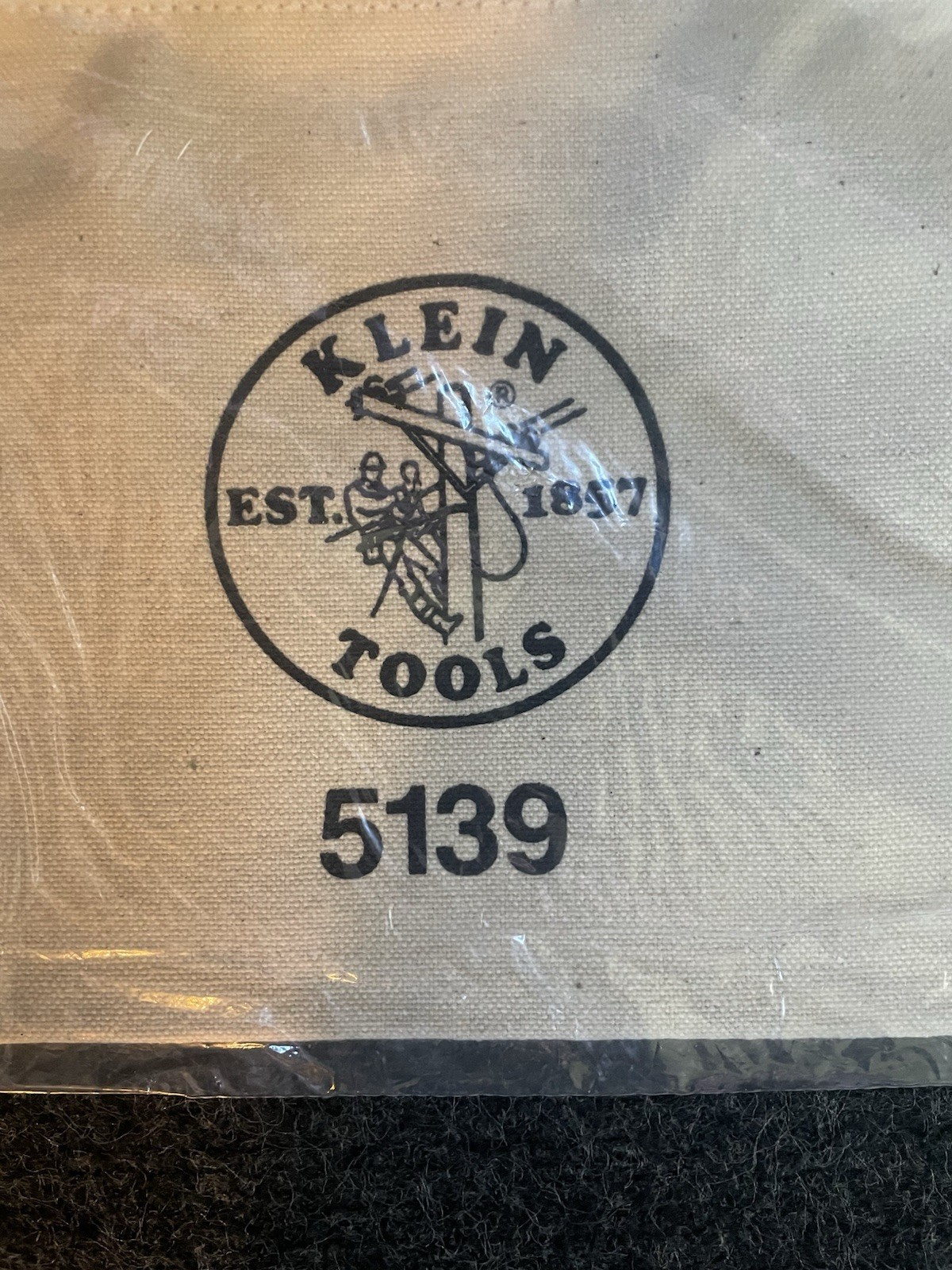 Vintage Klein Tools Canvas Zipper Bag 7.5″ X 12.5″ No 5139 From 1996
