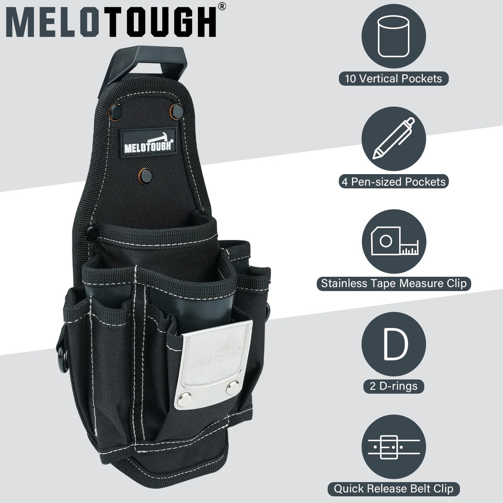Pocket Tool Belt Pouch Clip On Quick Release Small Utility Organizer Accessory