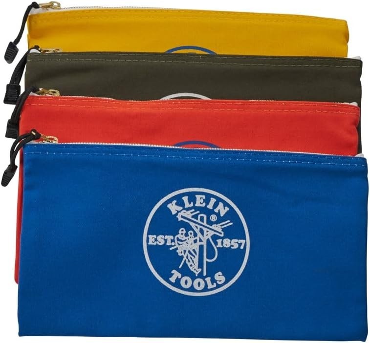Klein Tools 5140 Heavy-Duty Canvas Utility Bags Set – 12.5 x 7-Inch Each