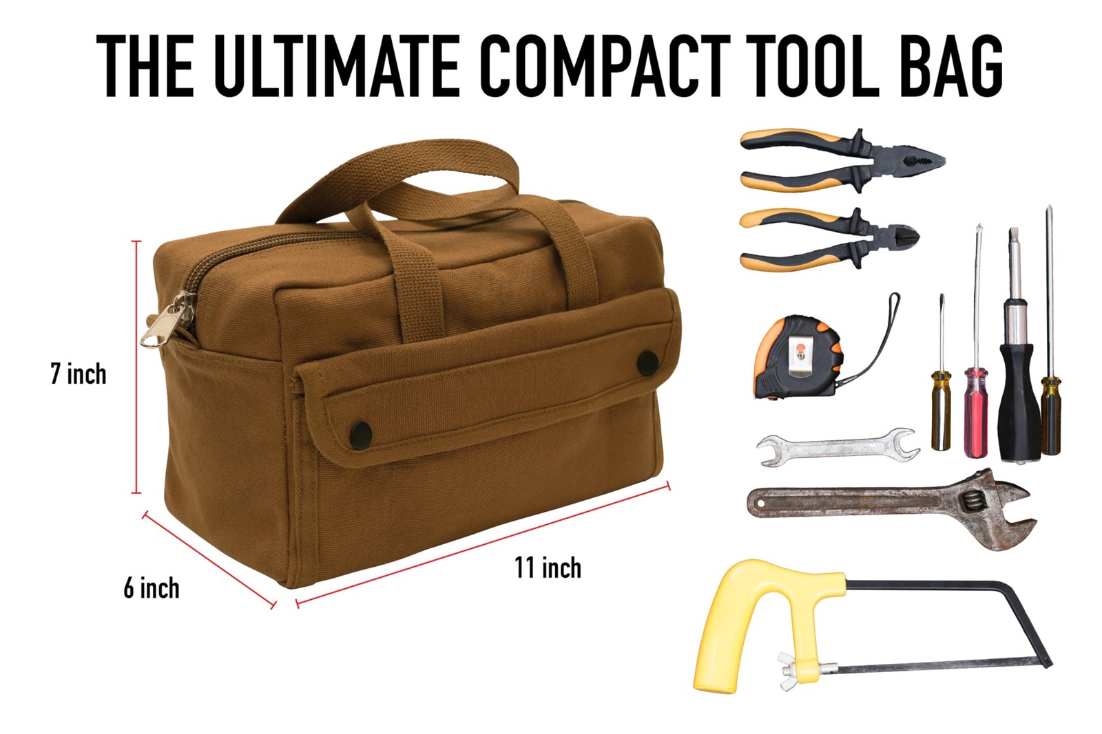 Rothco GI Style Mechanics Tool Bag, Heavy-Duty Canvas One Size, Olive Drab