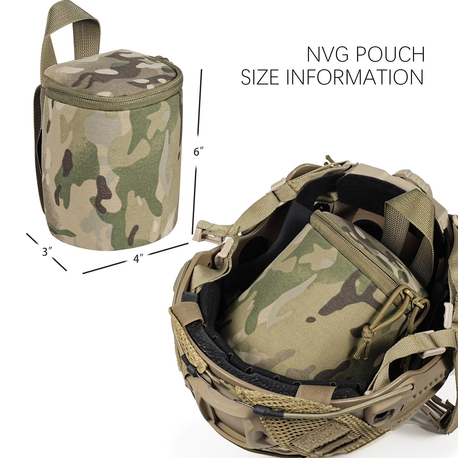 Lonloke Tactical NVG Pouch，MOLLE Night Vision Carrying Case，Soft Padded MC
