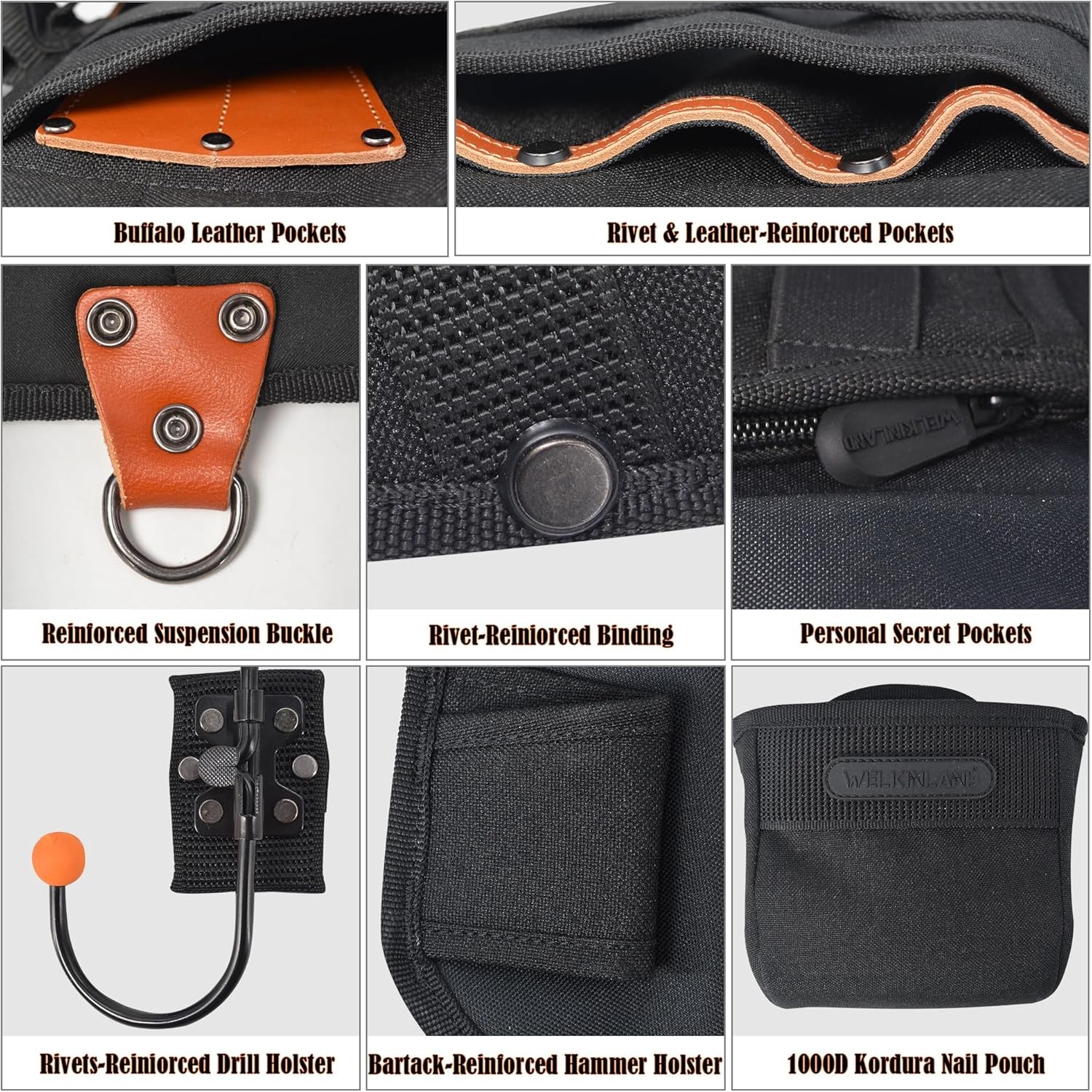 Top G Leather Tool Vest for Men Electrician Construction & Carpenters